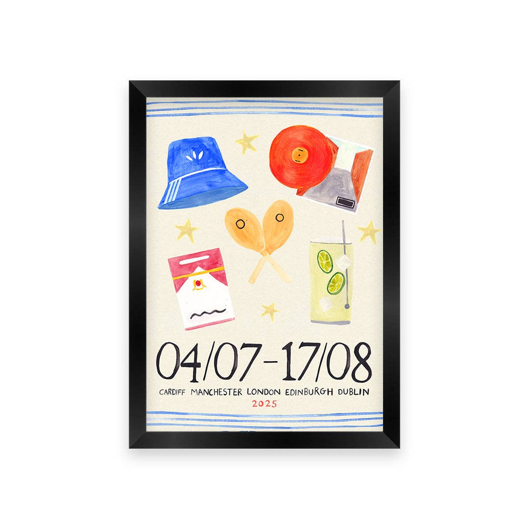 Oasis Gigs Trinket Hand Painted Print: Unframed / A5