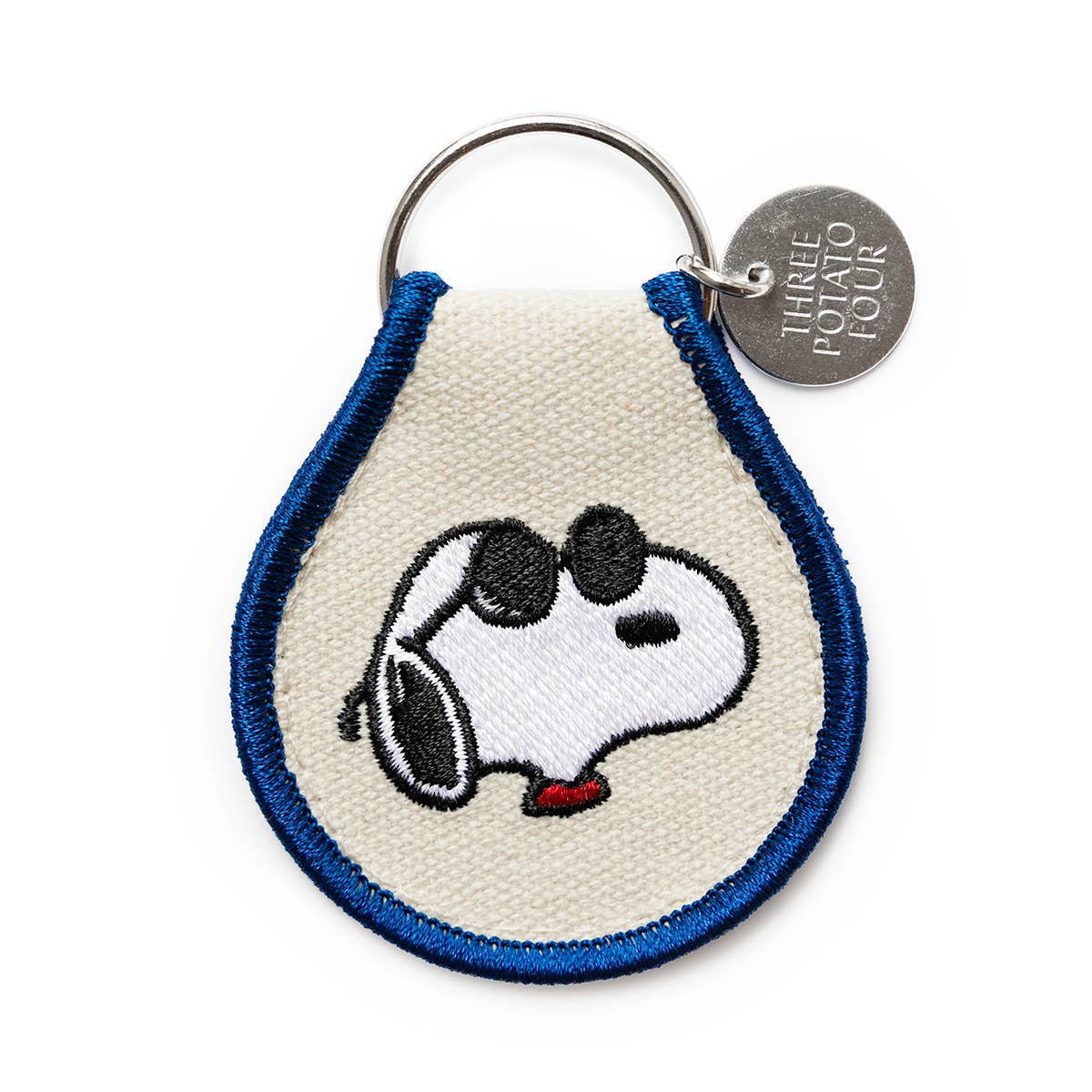 3P4 x Peanuts® - Joe Cool Patch Keychain - Three Potato Four Modern Love Store Glasgow