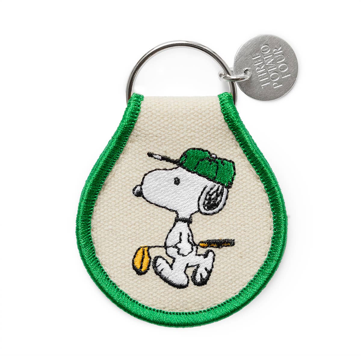 3P4 x Peanuts® - Snoopy Golf Patch Keychain - Three Potato Four Modern Love Store Glasgow