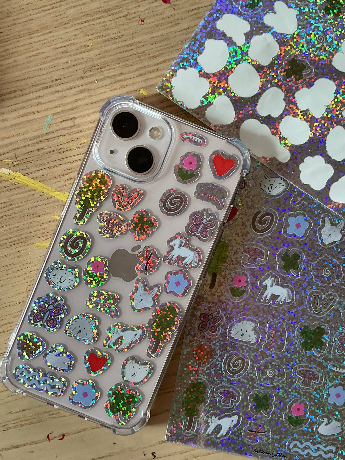 All the pals world glitter vinyl sticker sheet
