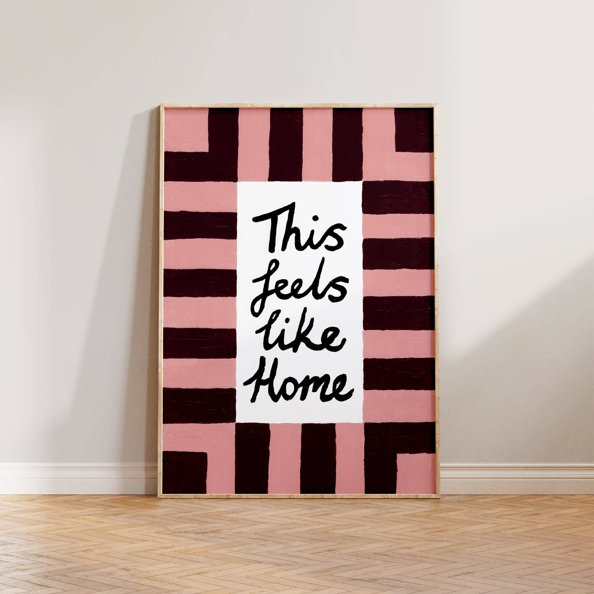 This Feels Like Home Hand Painted Print: A4
