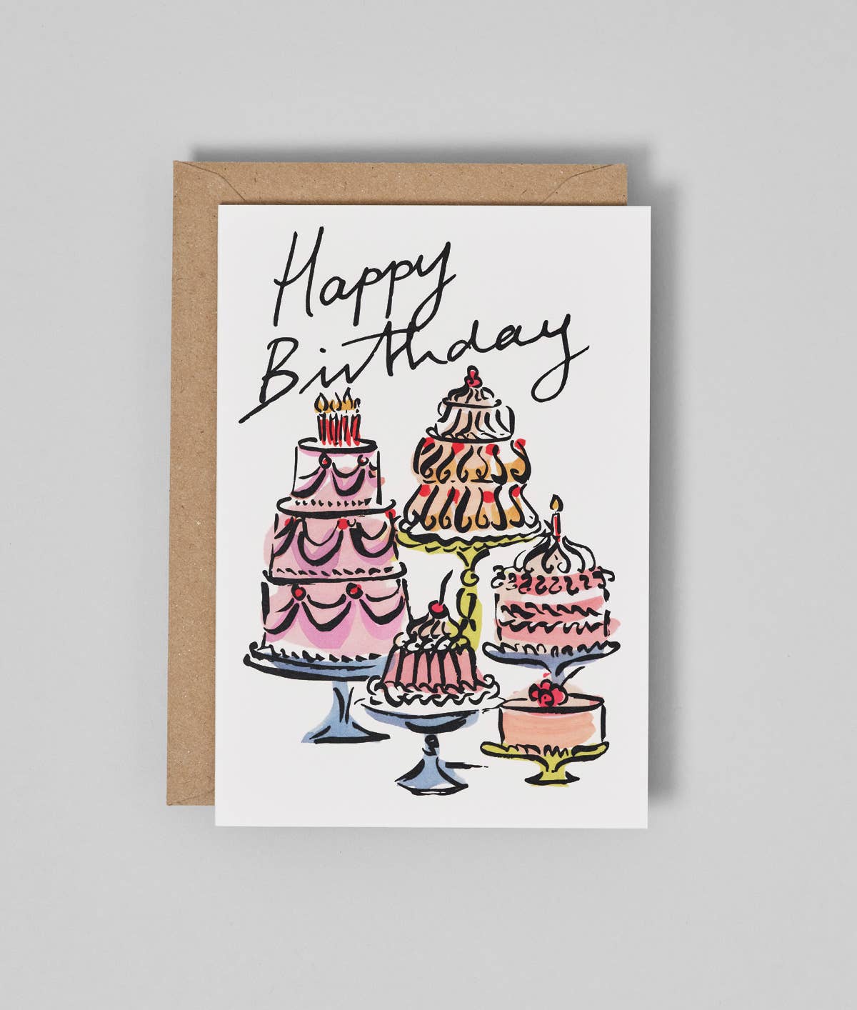 Happy Birthday Cakes Greeting Card