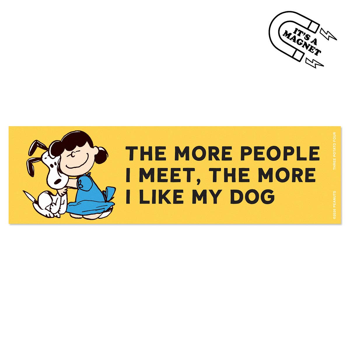 Snoopy & Lucy Like My Dog Bumper Magnet by Three Potato Four