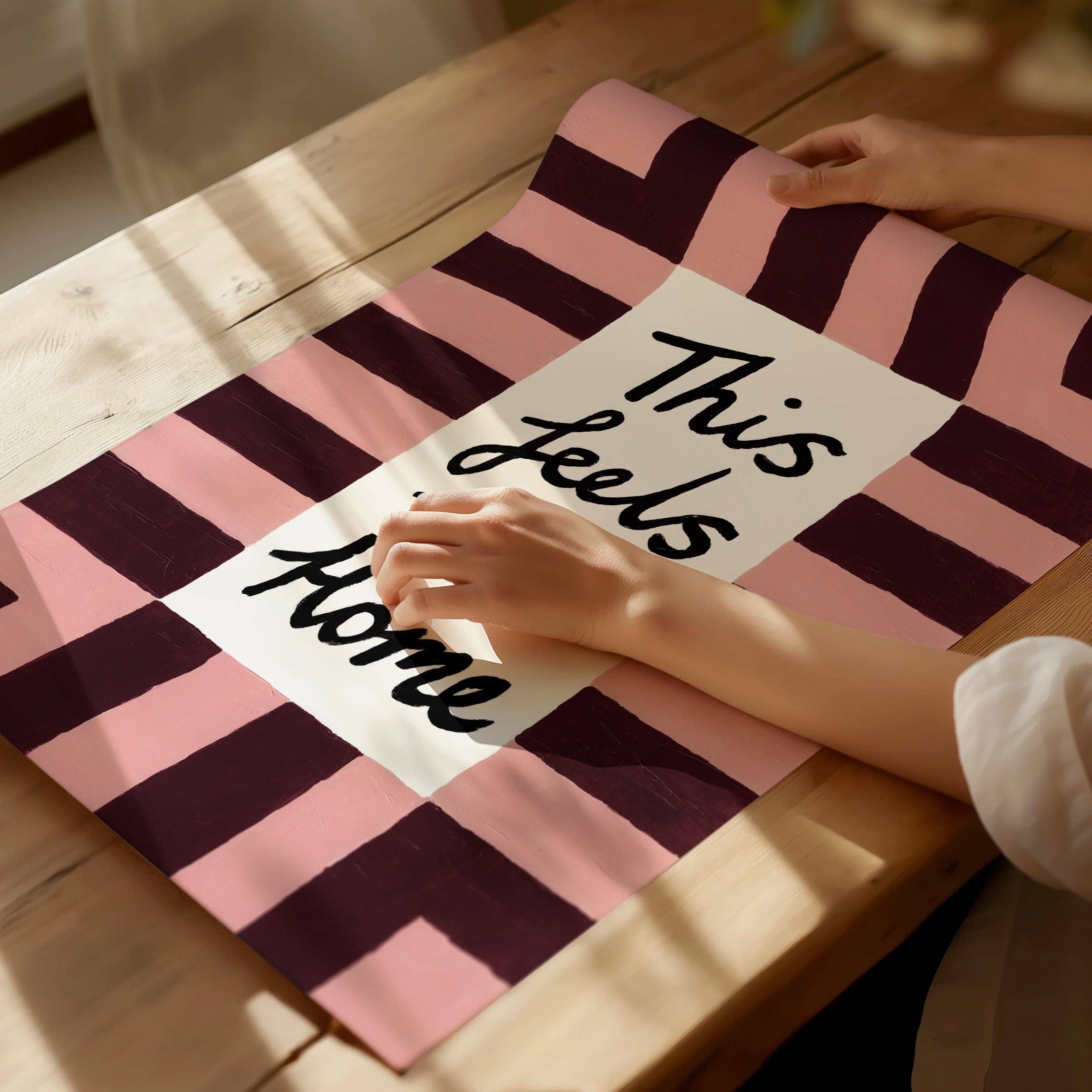 This Feels Like Home Hand Painted Print: A4