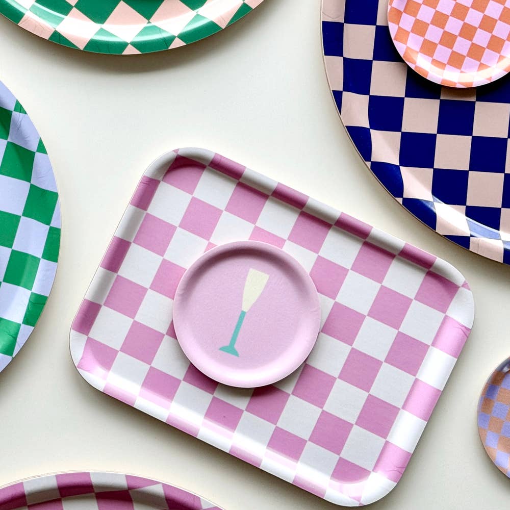 Raspberry & Cream Serving Tray