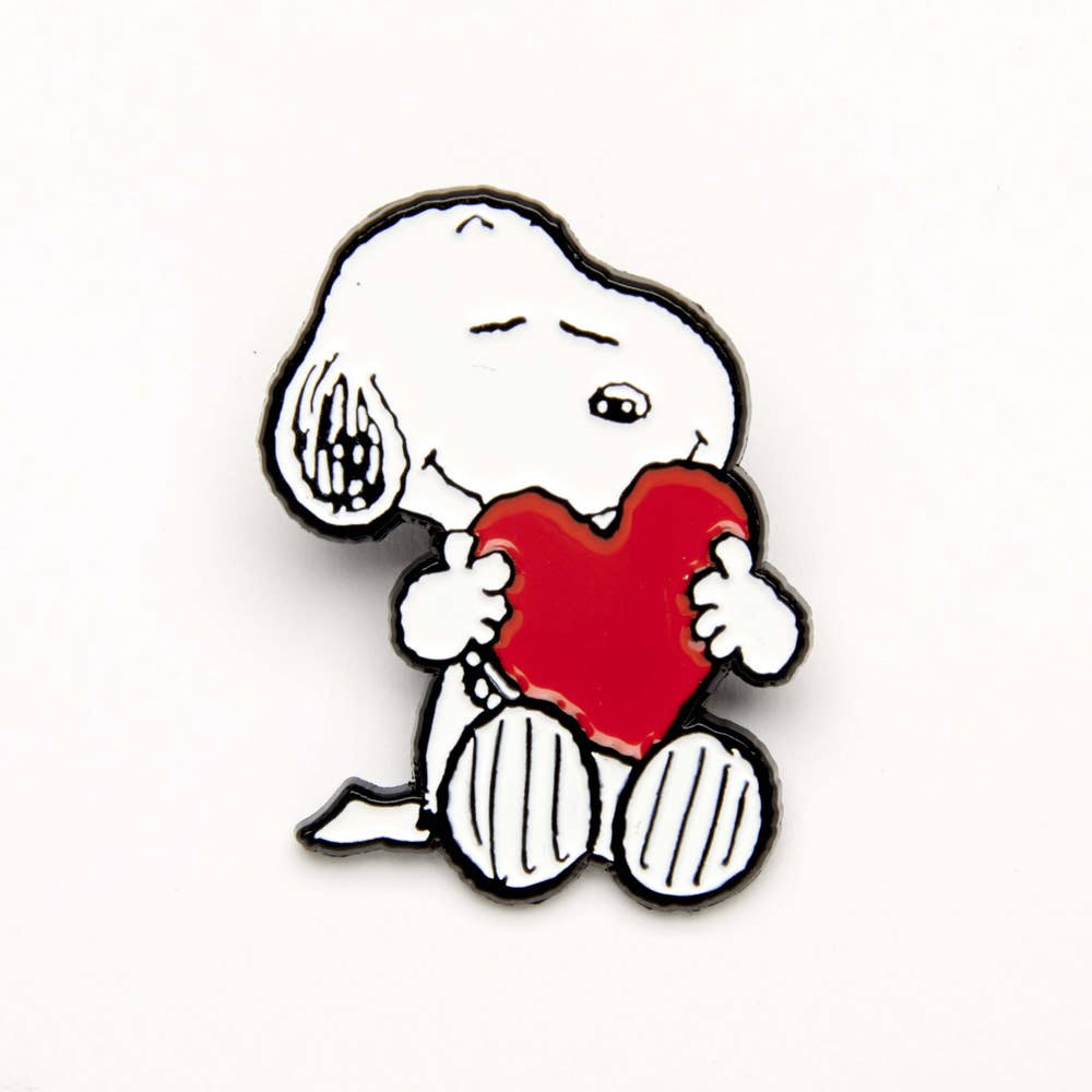 Peanuts Give Hugs heart enamel pin by Magpie, photo 2