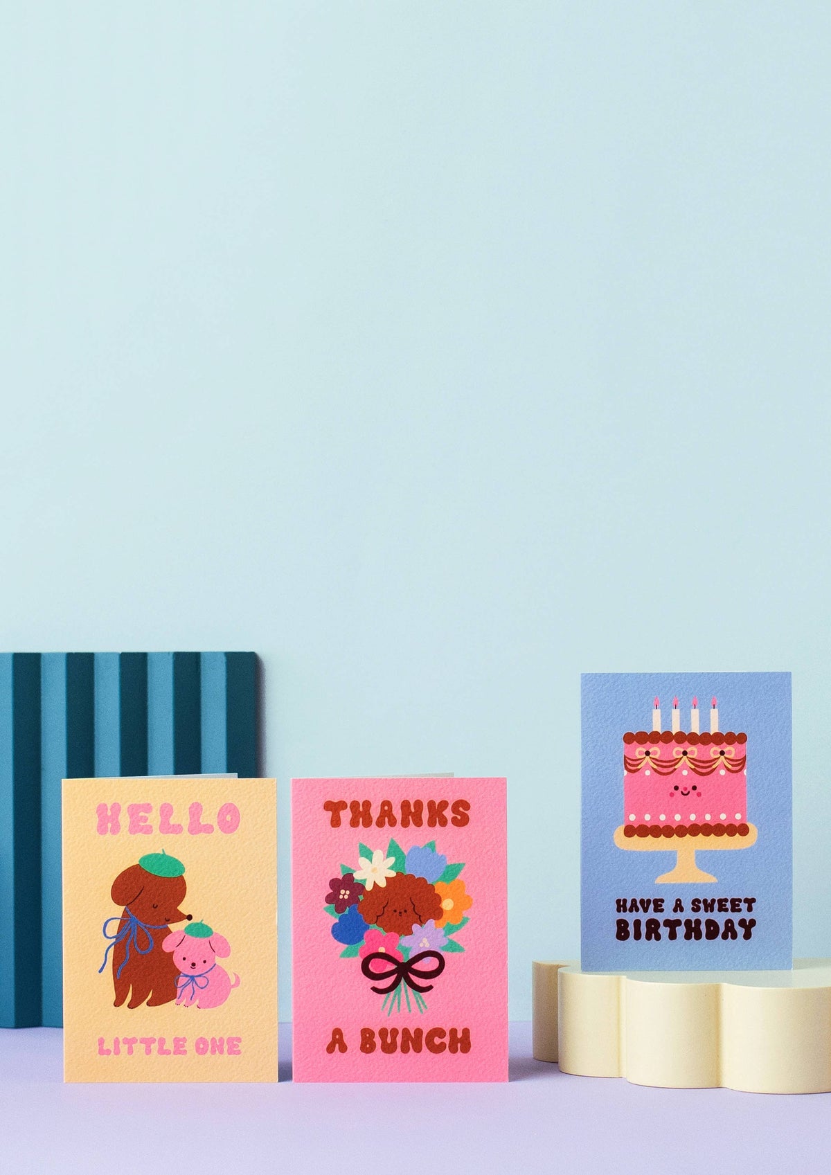 Hello Little One - New Baby Card - New Arrival - Cute Dogs