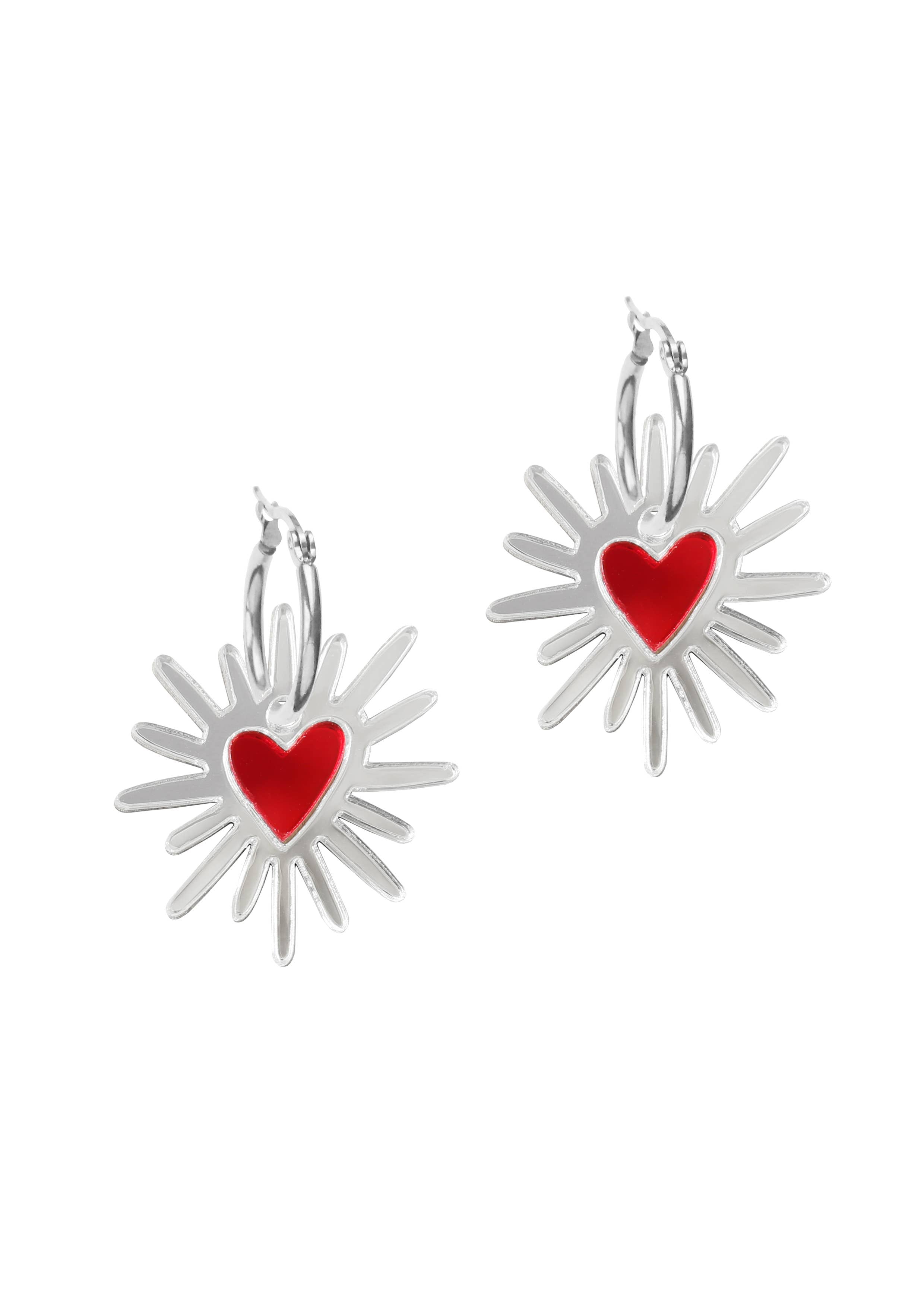 Shining Heart Hoops: Gold + Red