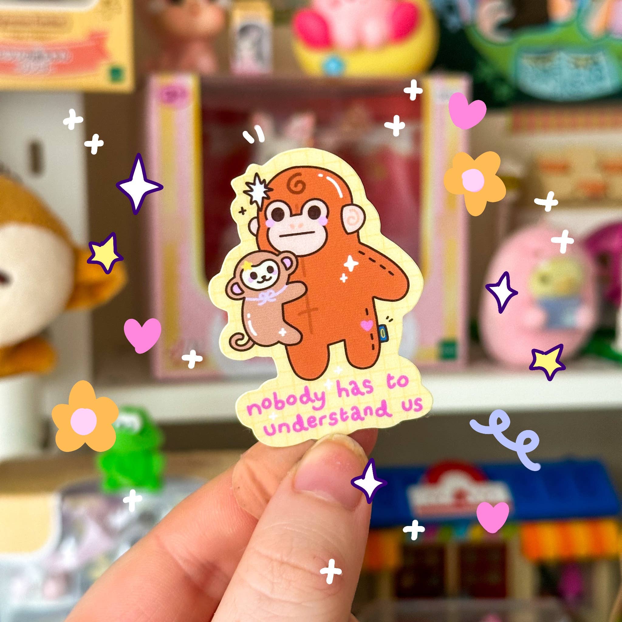 Punch The Monkey Mini Sticker