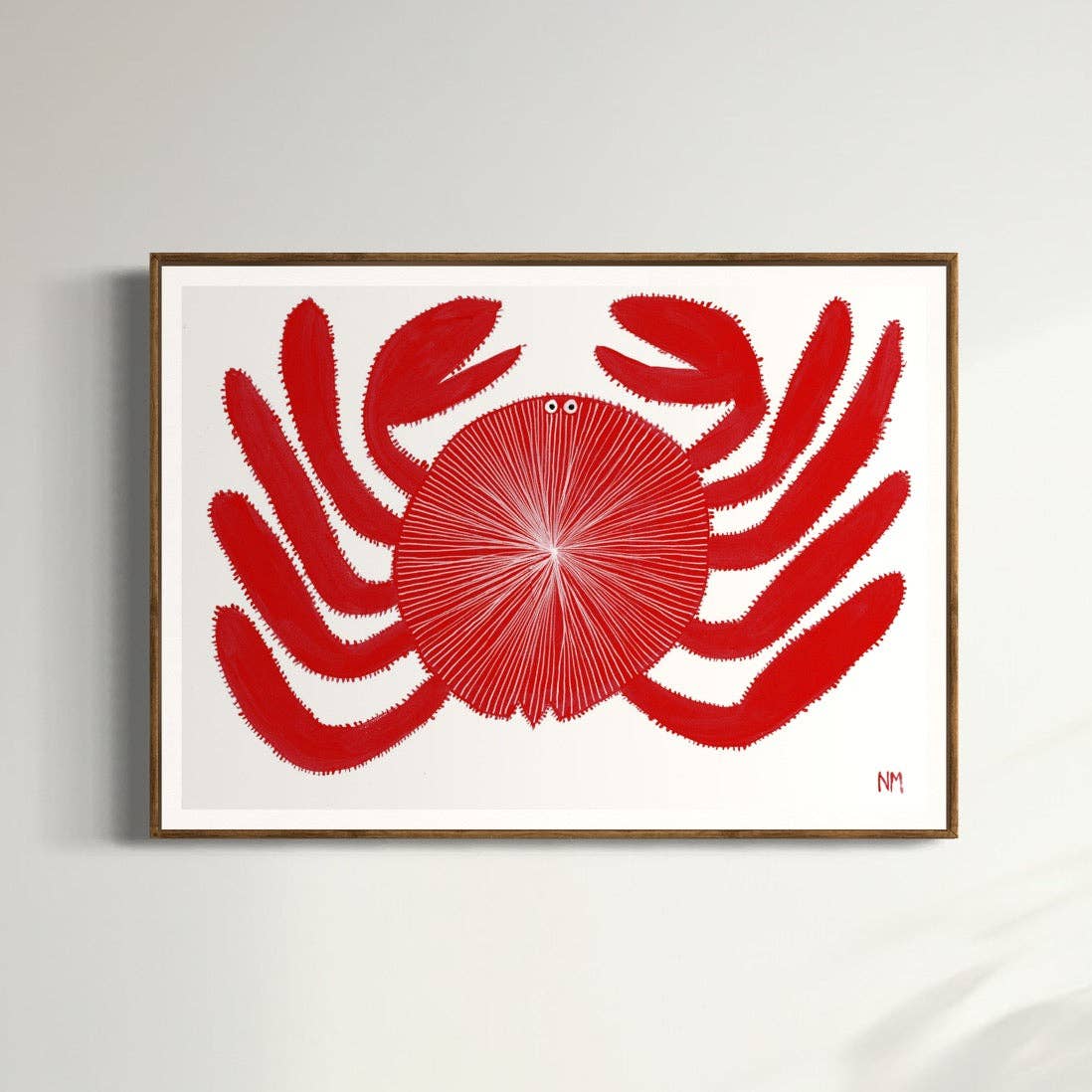 Red Carb Contemporary Art Prin A5