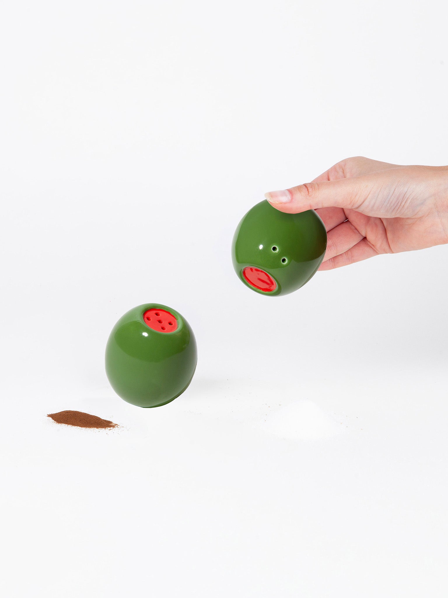 Olive Salt and Pepper Shakers
