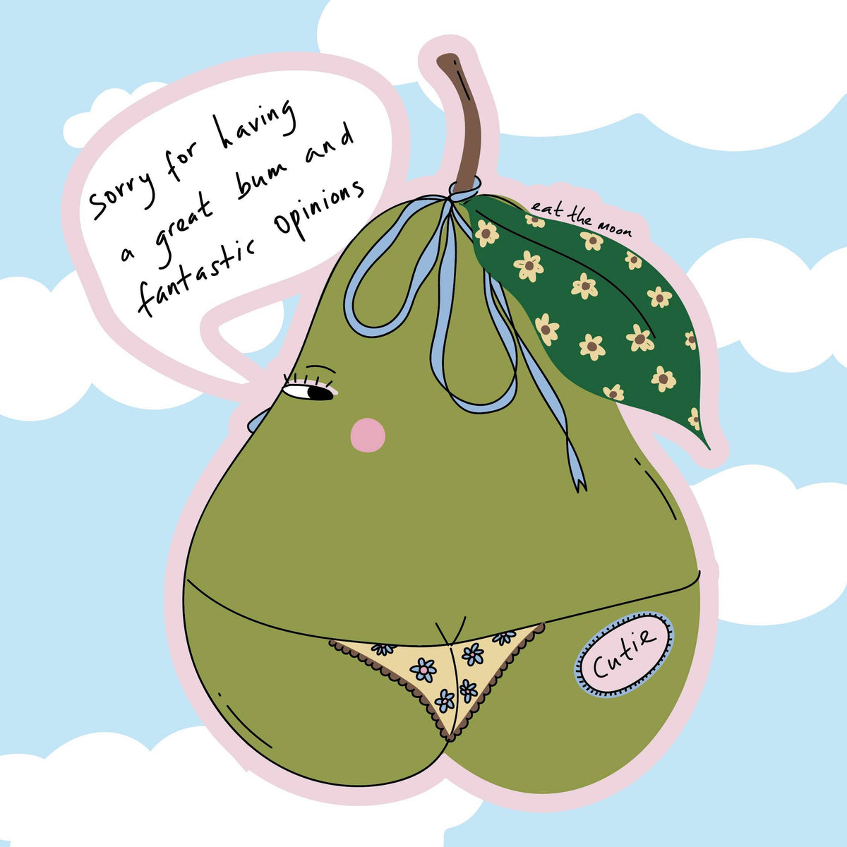 Pear Vinyl Sticker