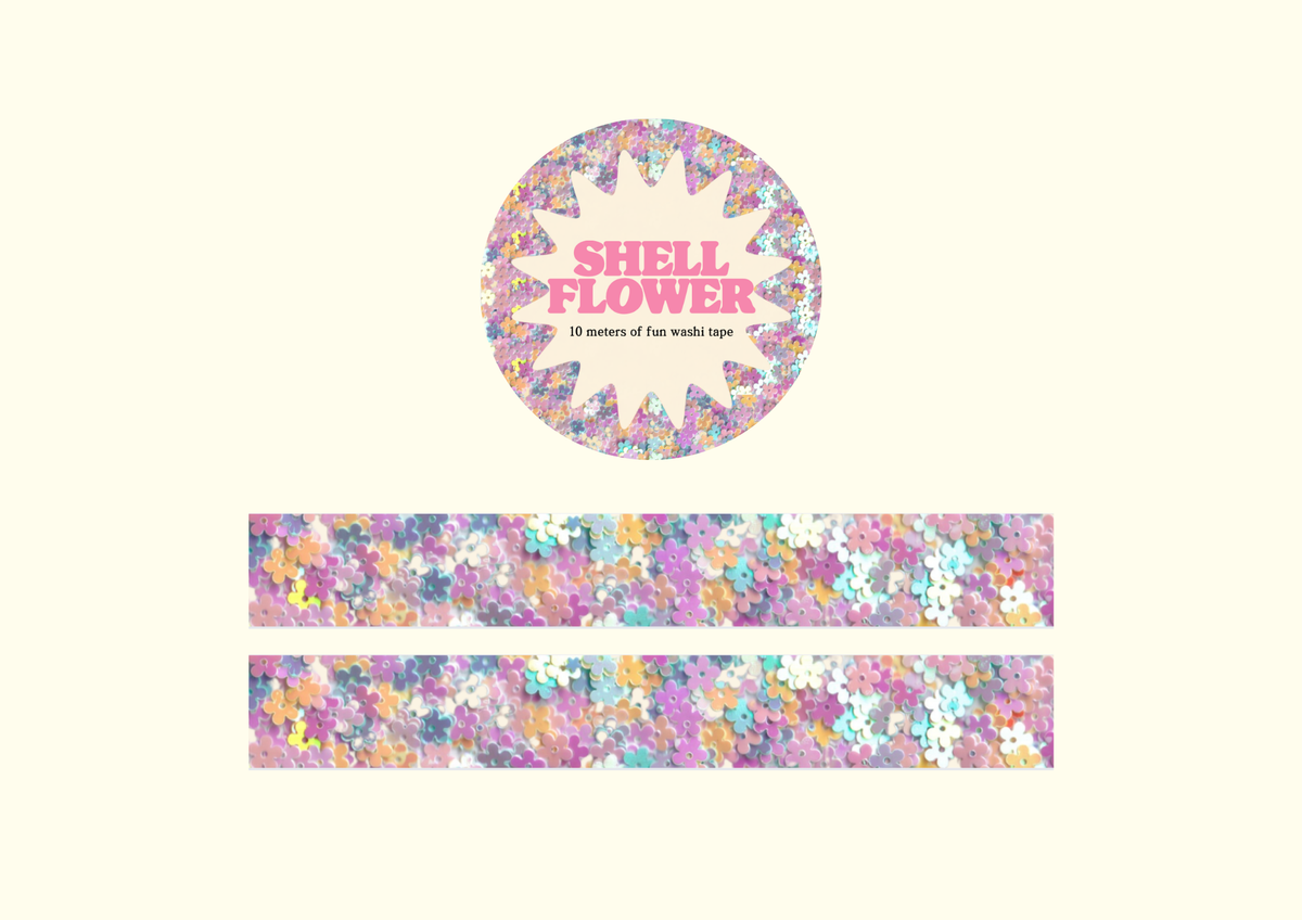 Sequin Flowers Washi Tape