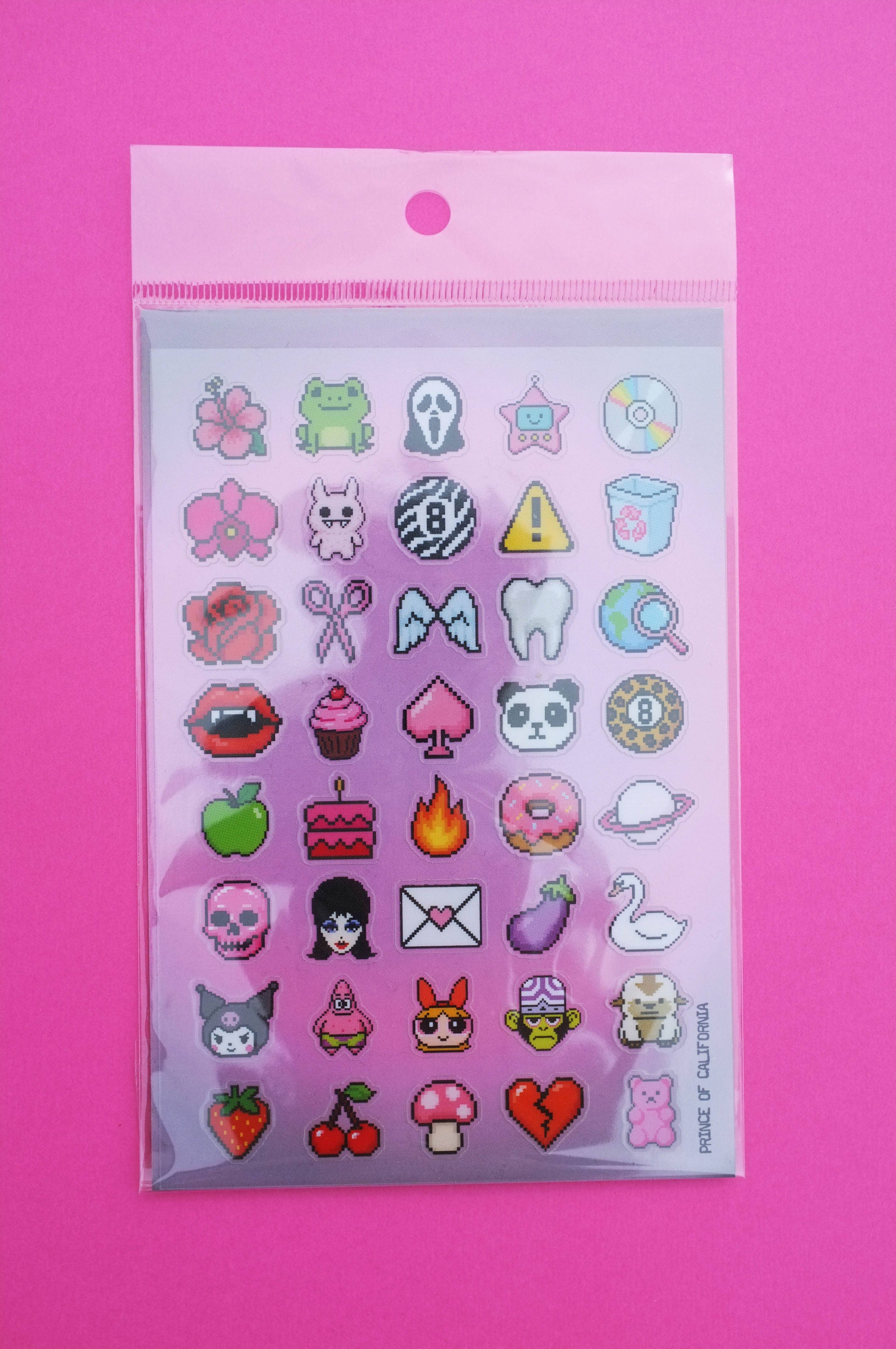 Prince of California Pixel Sticker Sheet
