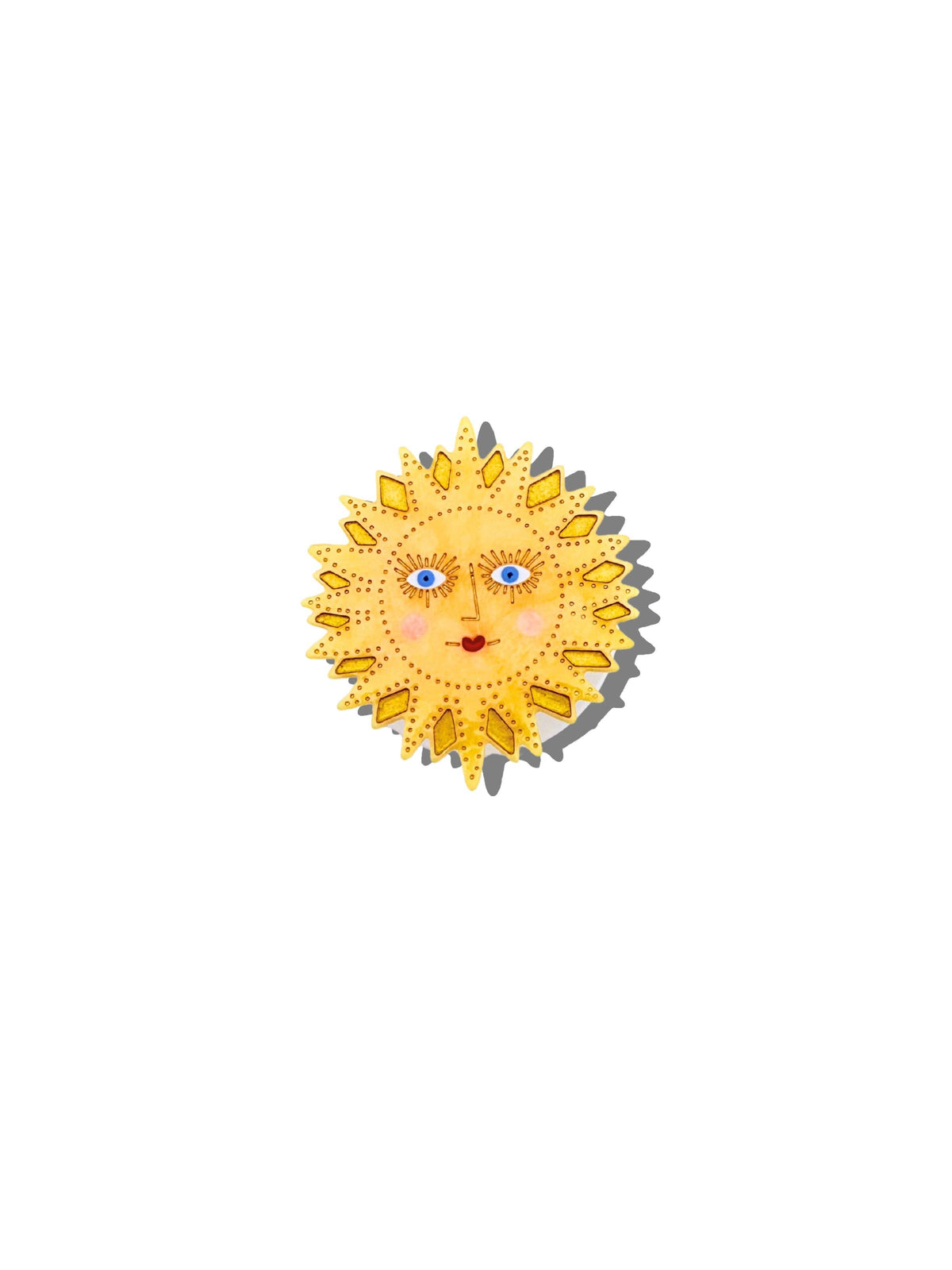 Hand-painted Celestial Sun GripCharm | Eco-Friendly