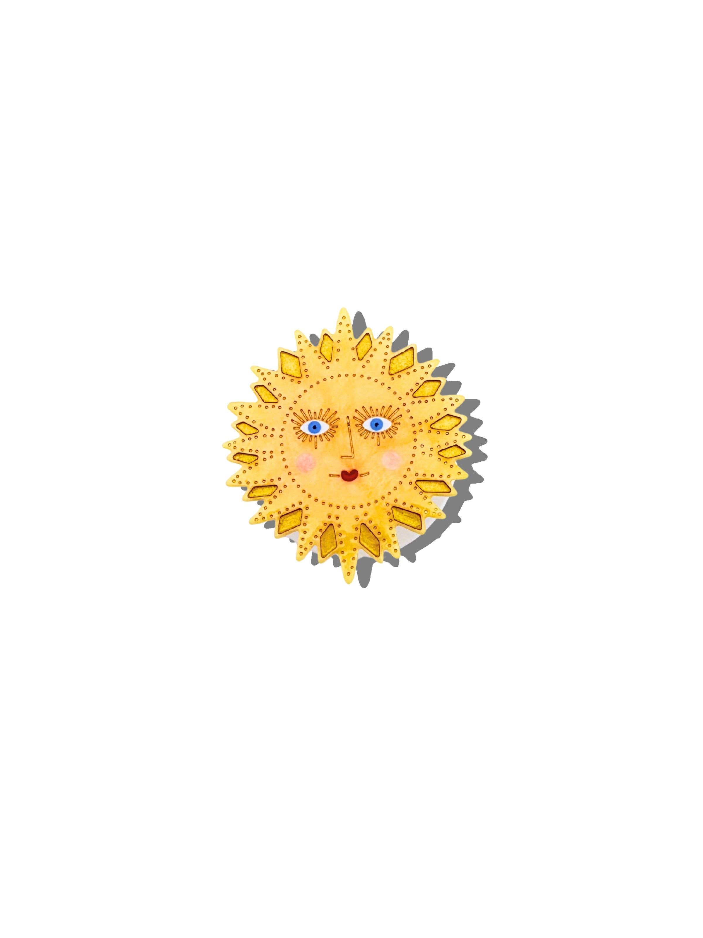 Hand-painted Celestial Sun GripCharm | Eco-Friendly