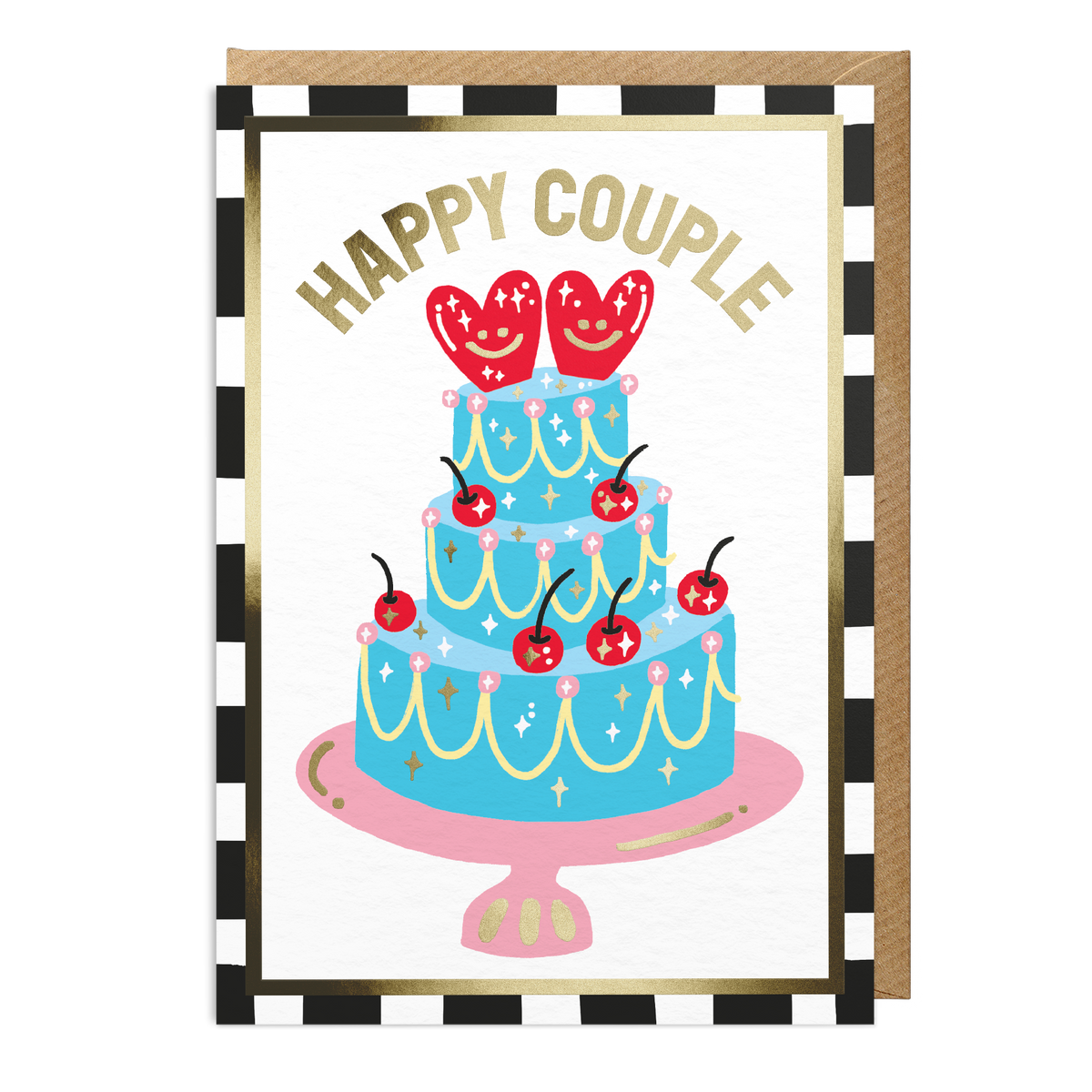 Happy Couple Wedding Cake