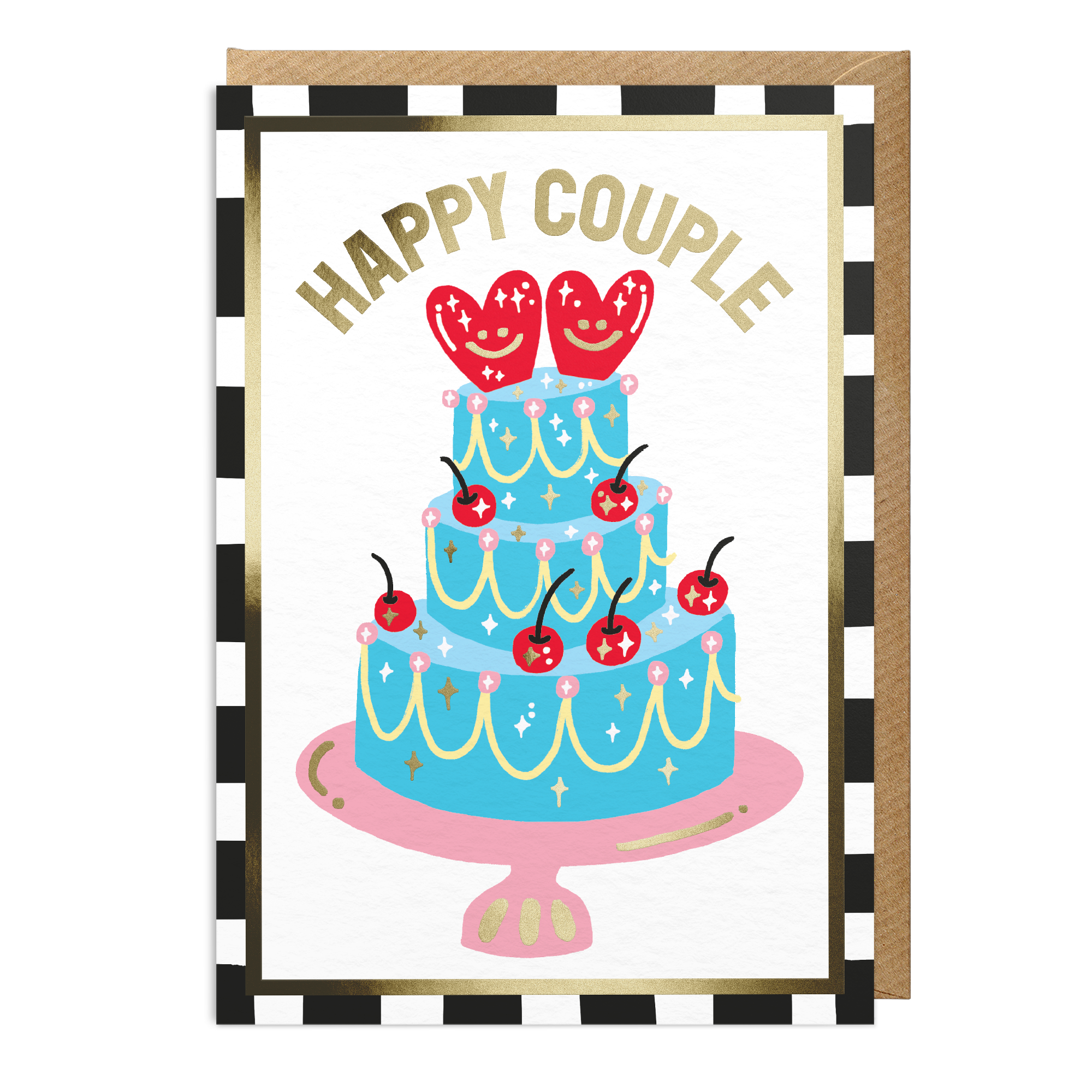 Happy Couple Wedding Cake