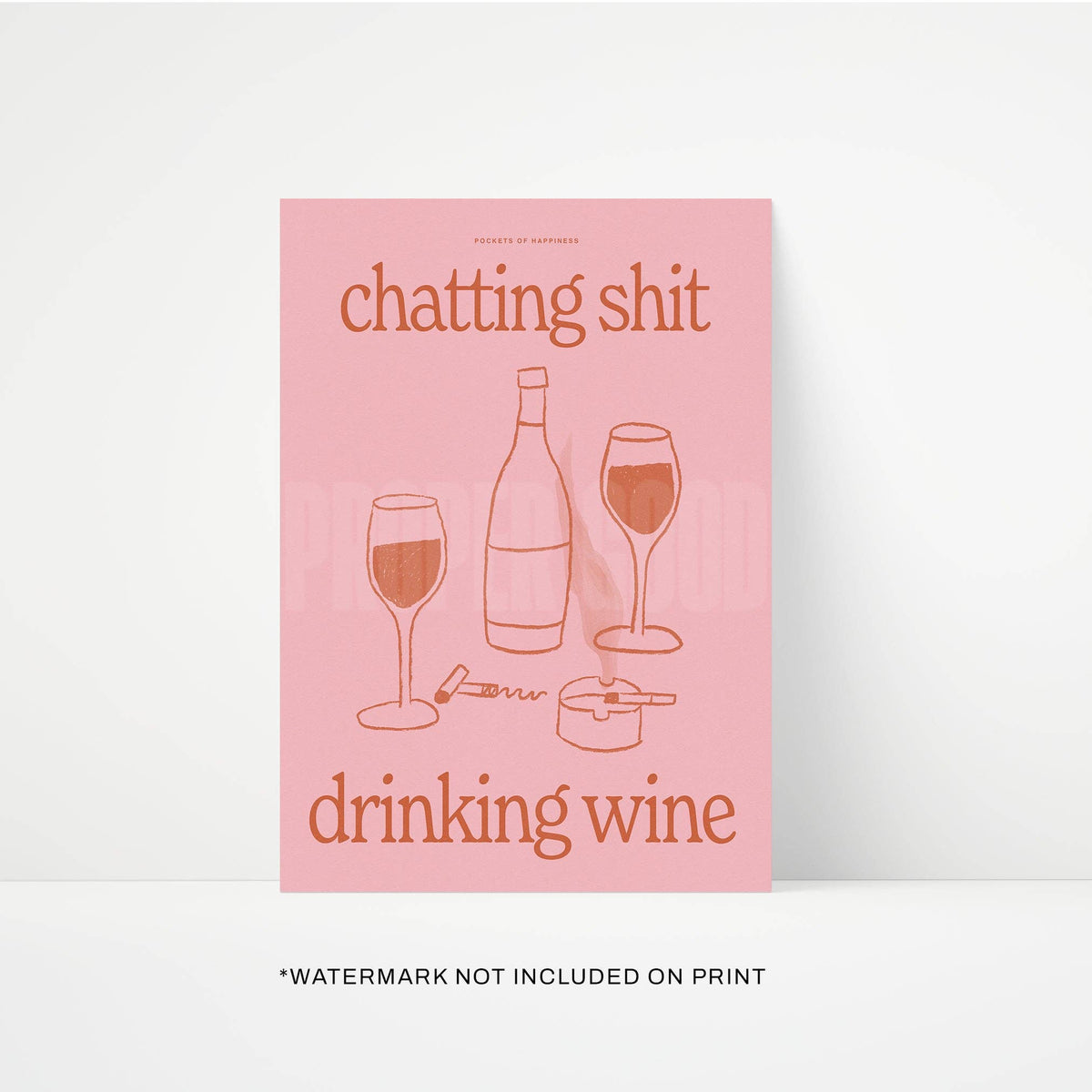Funny Wine Art Print – Kitchen Wall Decor