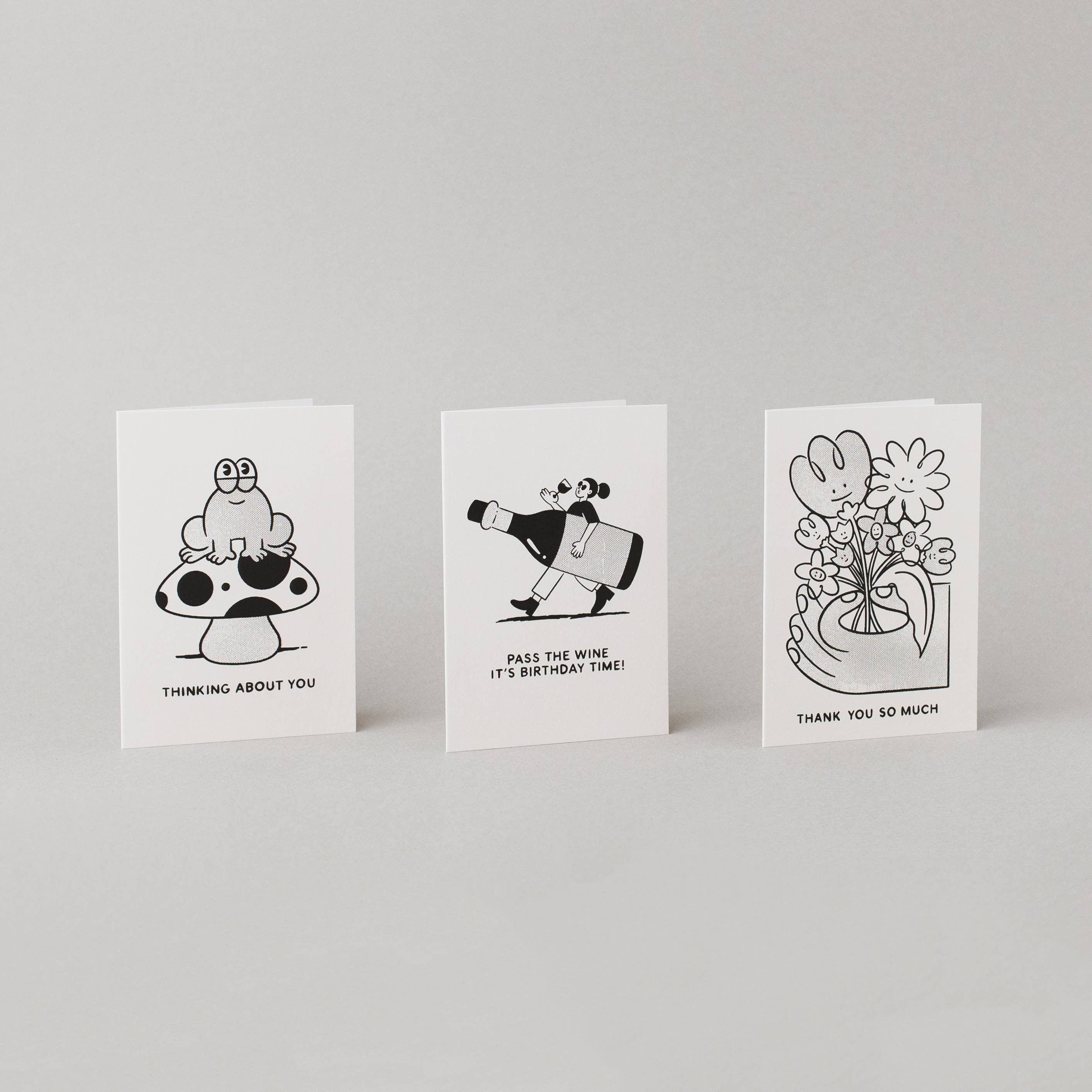 Floral Thank You Card | Stylish Greeting Cards | Monochrome