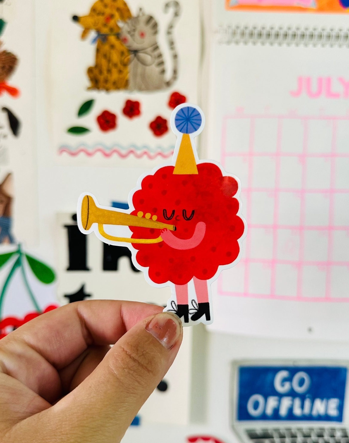 PARTY RASPBERRY sticker