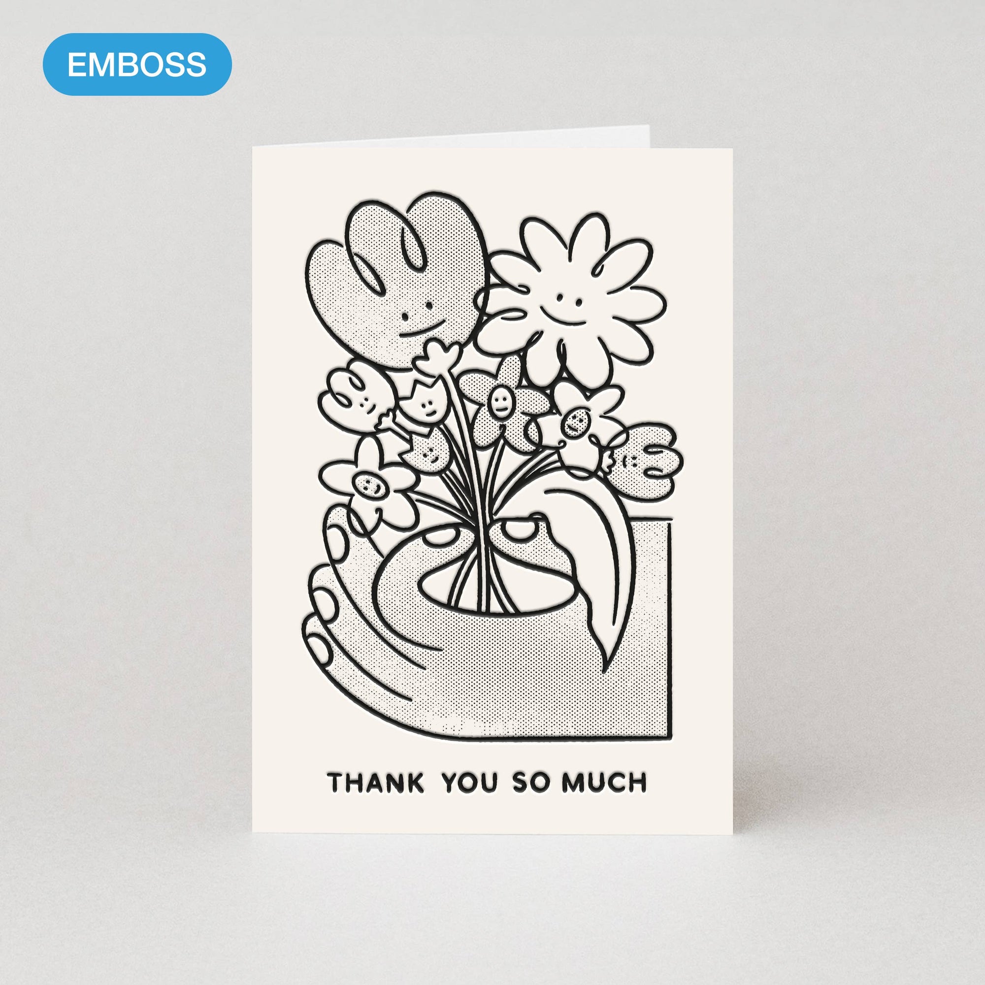 Floral Thank You Card | Stylish Greeting Cards | Monochrome