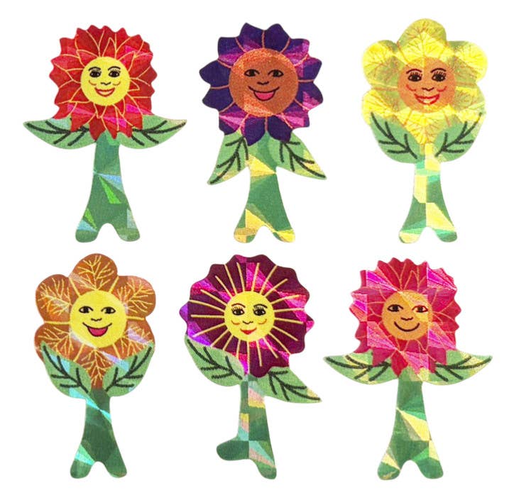 Prism Flower Power Colourful Sticker Sheet: French