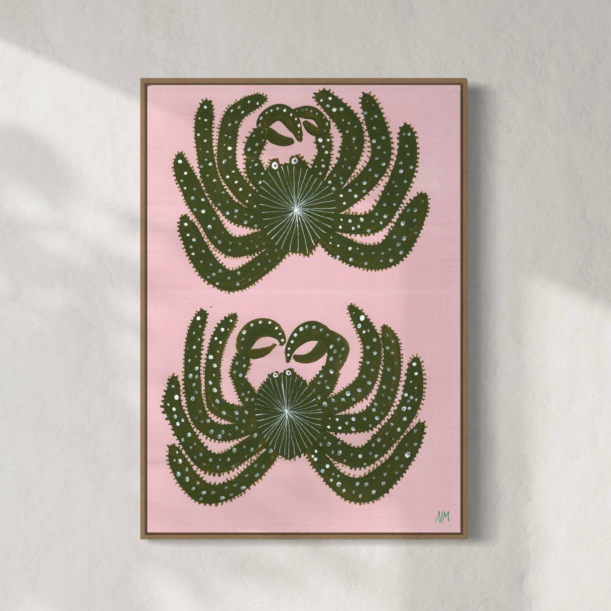 Two green crabs: A3