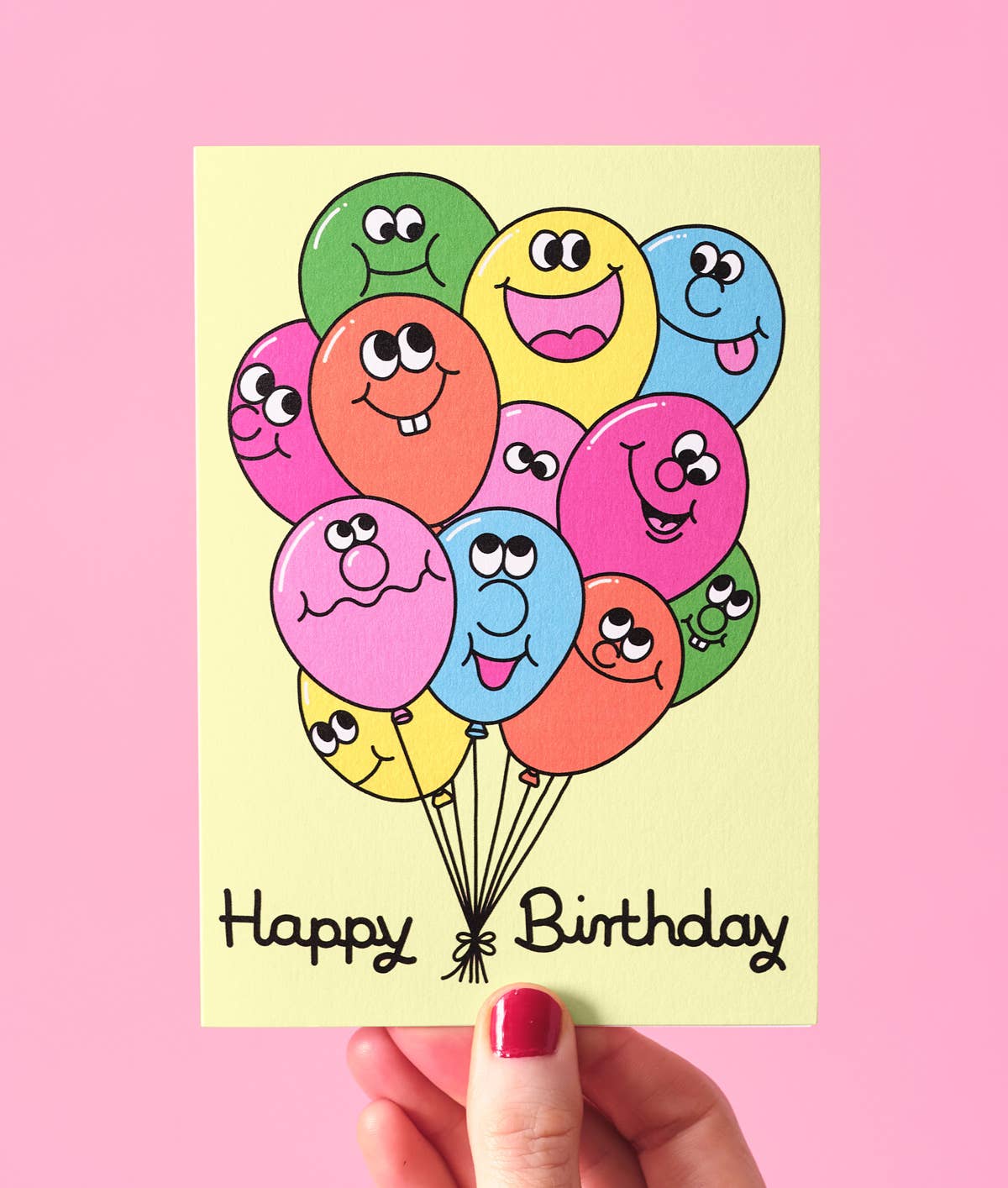 Happy Birthday Bunch Of Balloons Greetings Card