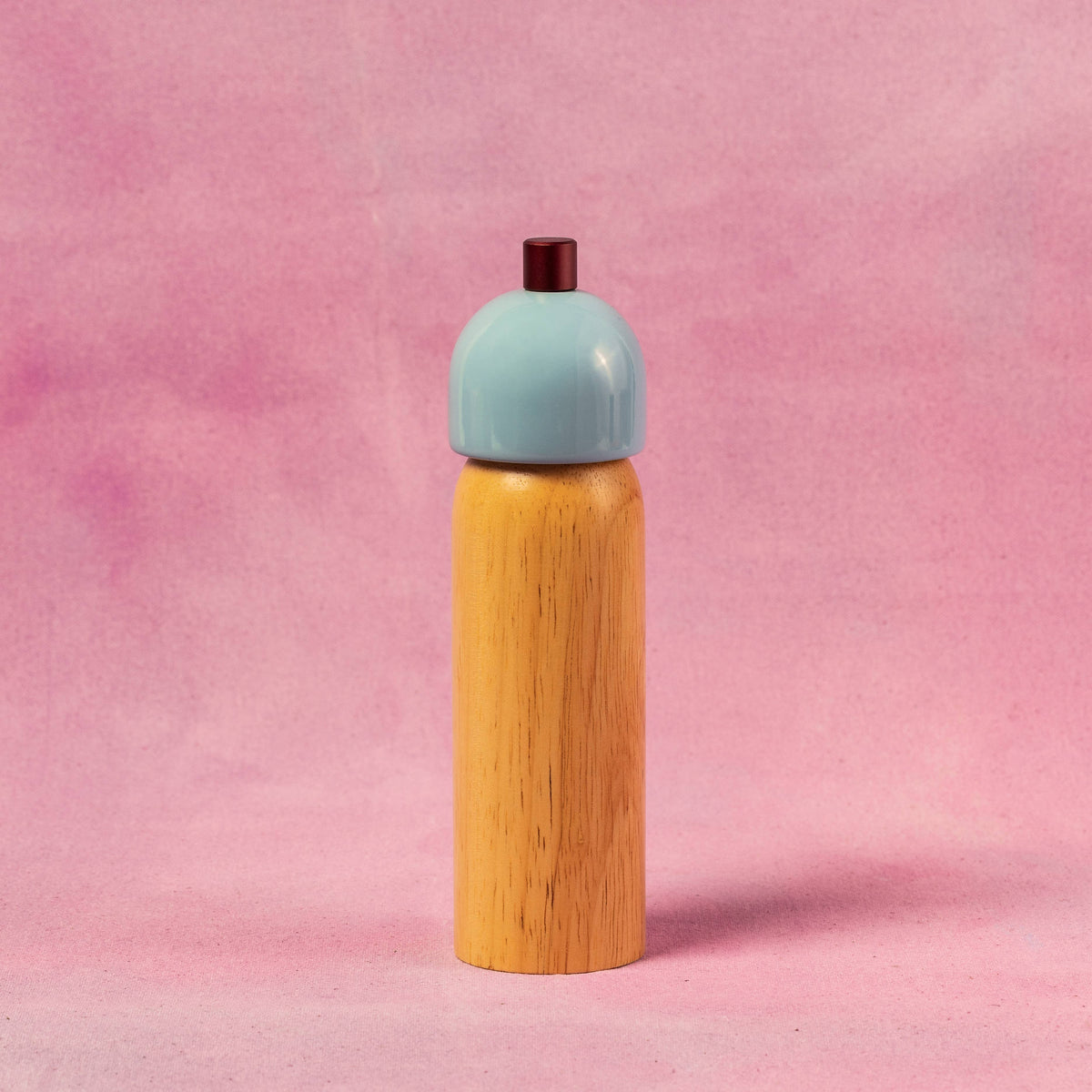 Salt & Pepper Grinder - Light Blue & Burgundy: Medium