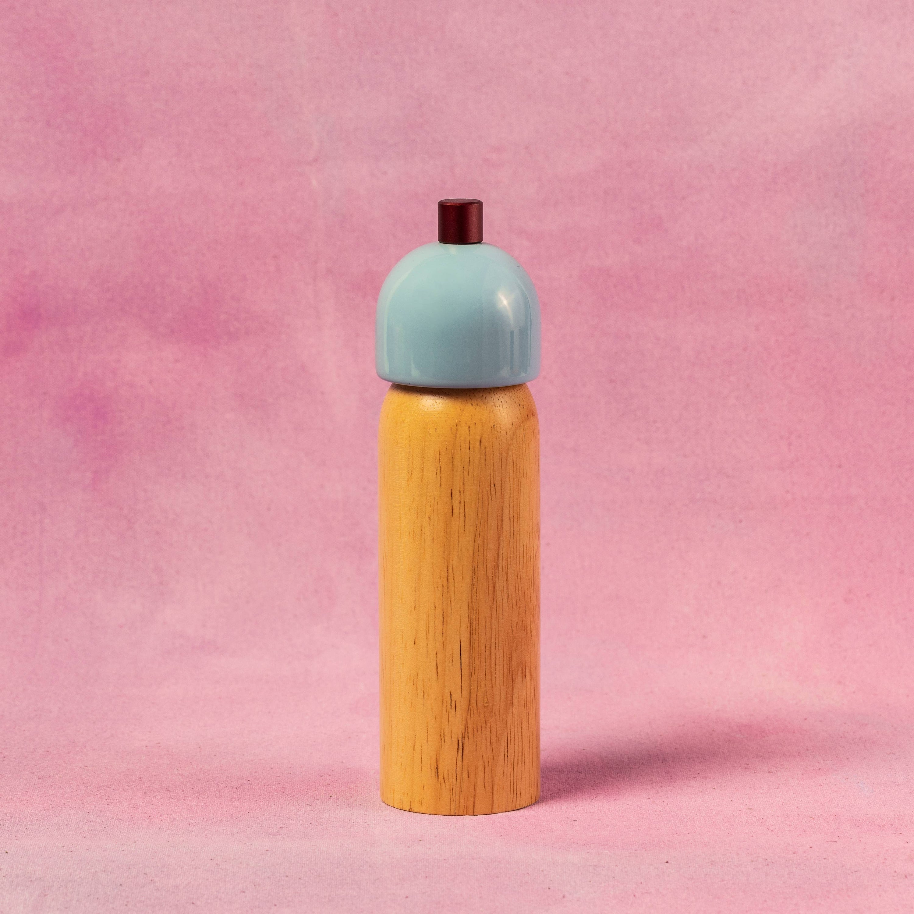 Salt & Pepper Grinder - Light Blue & Burgundy: Large
