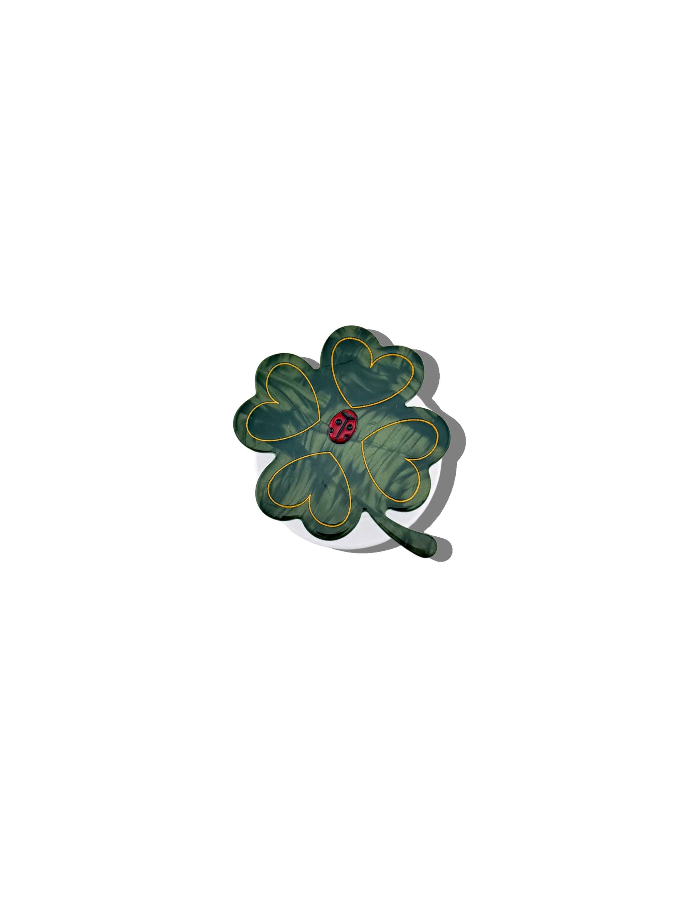 Hand-painted Phone Grip Charm | Wild Clover | Eco-Friendly