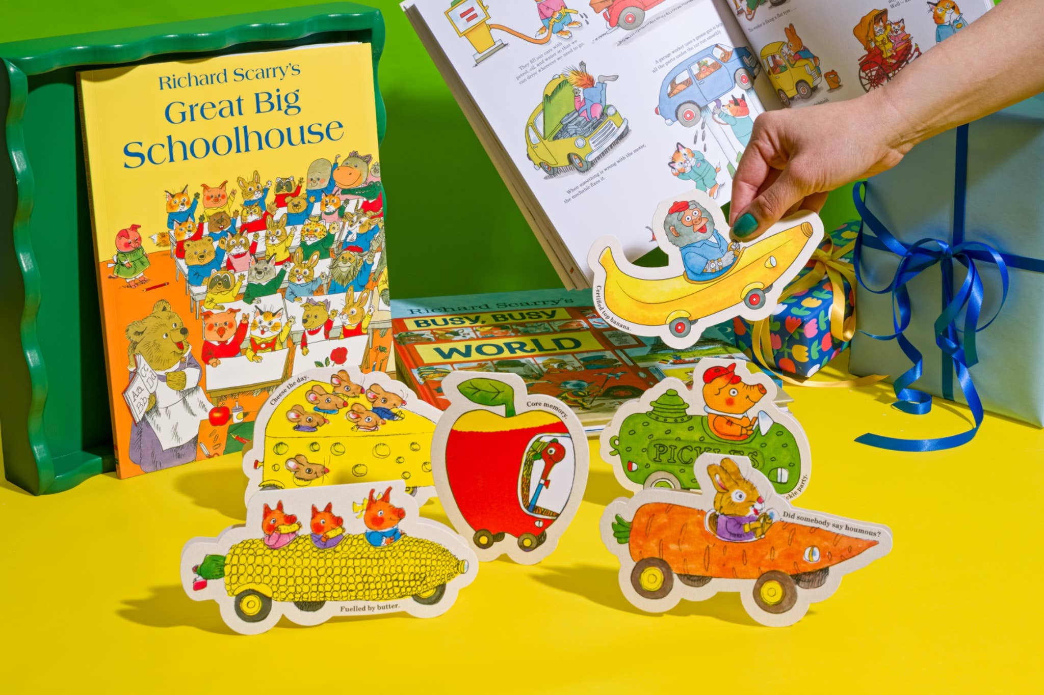 Corn on the Cob Car - Die-cut Card by Richard Scarry
