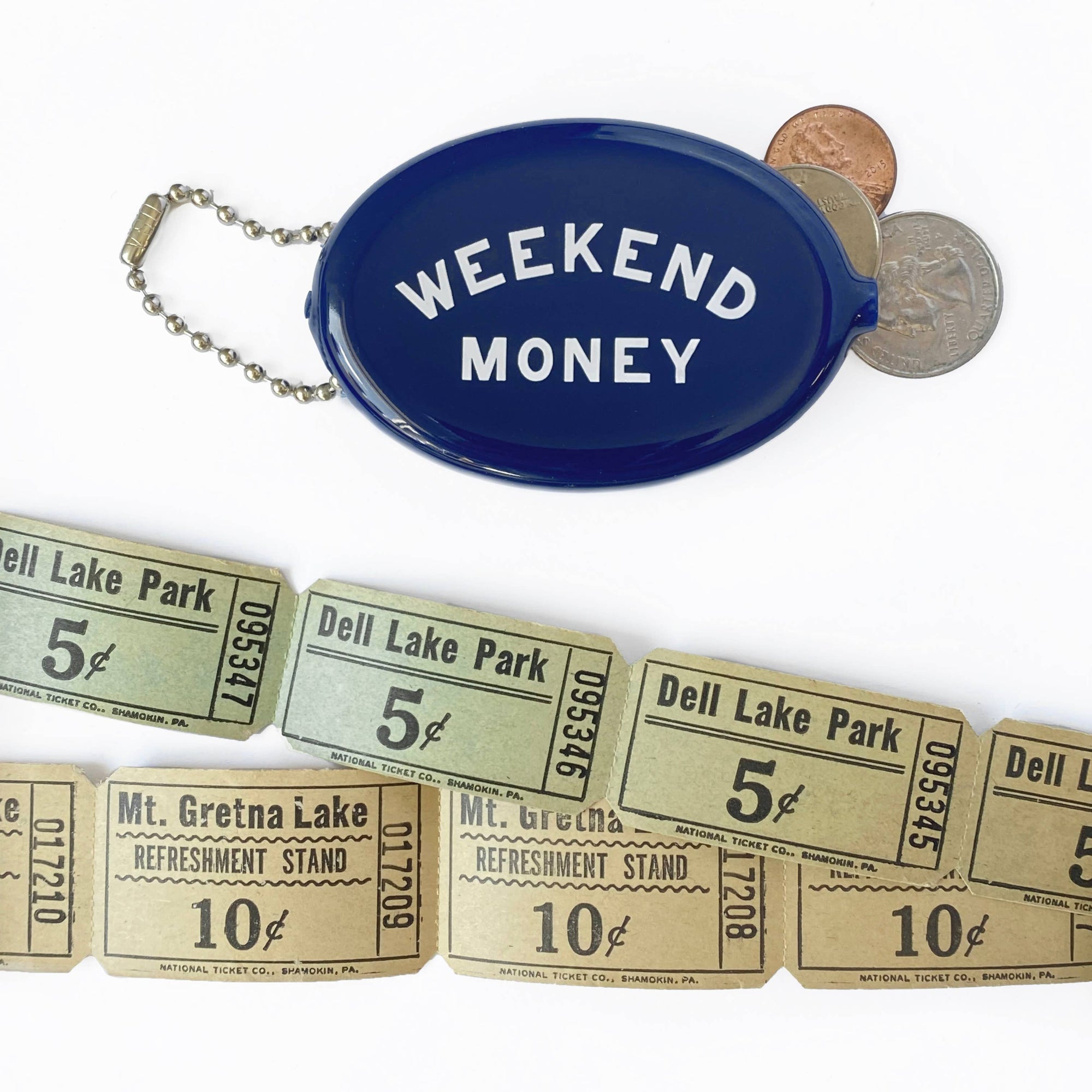 Coin Pouch - Weekend Money open showing interior