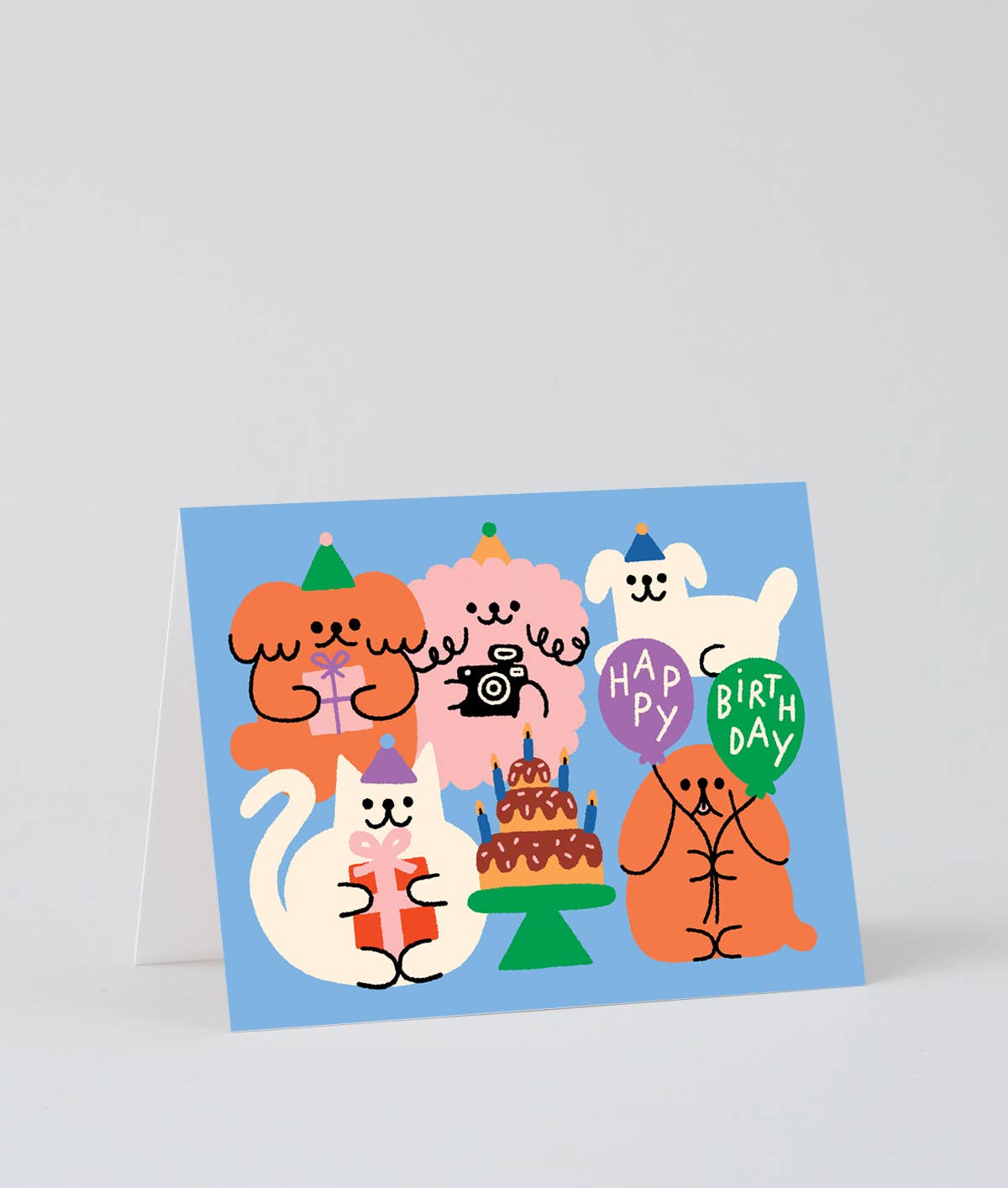 Happy Birthday Animal Party Kids Greeting Card