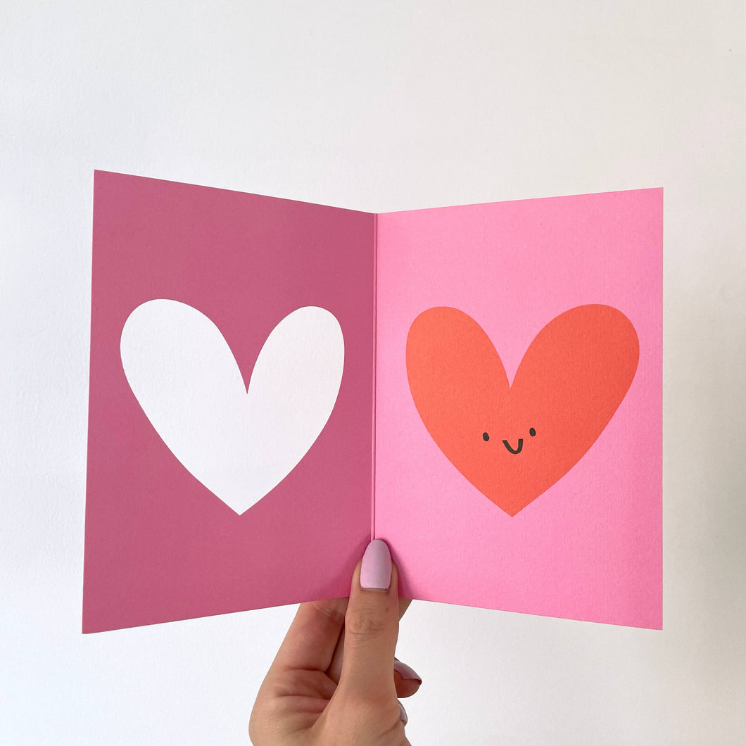 Love Heart Die Cut Card