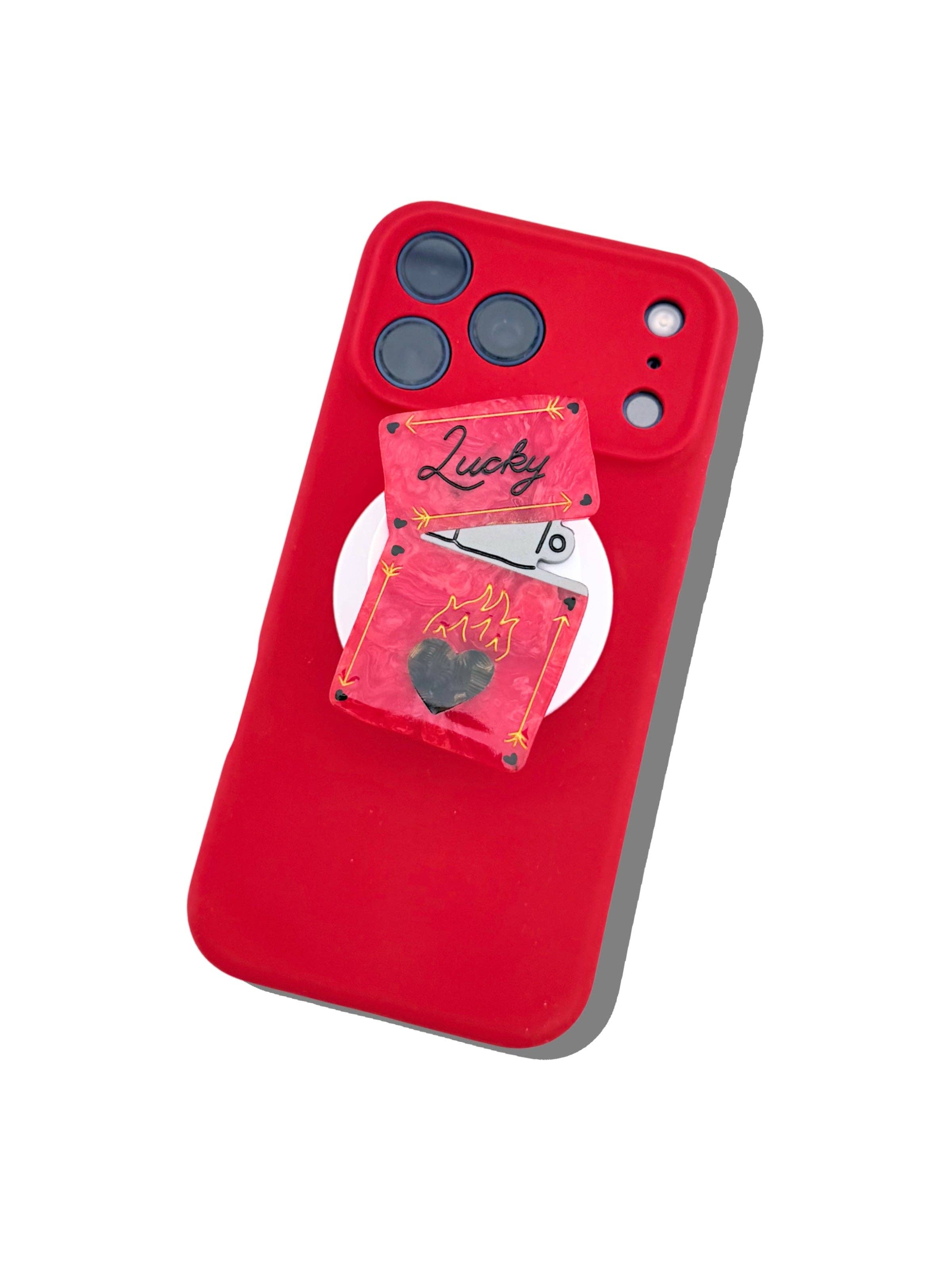Hand-painted Phone Grip Charm | Lucky Lighter | Eco-Friendly