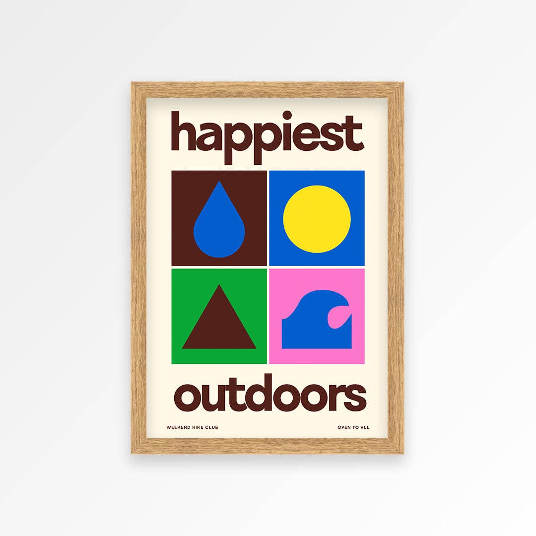 Happiest Outdoors print A5 by Proper Good Abbie Franks