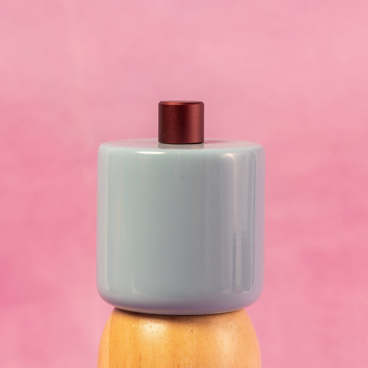 Salt & Pepper Grinder - Light Blue & Burgundy: Medium