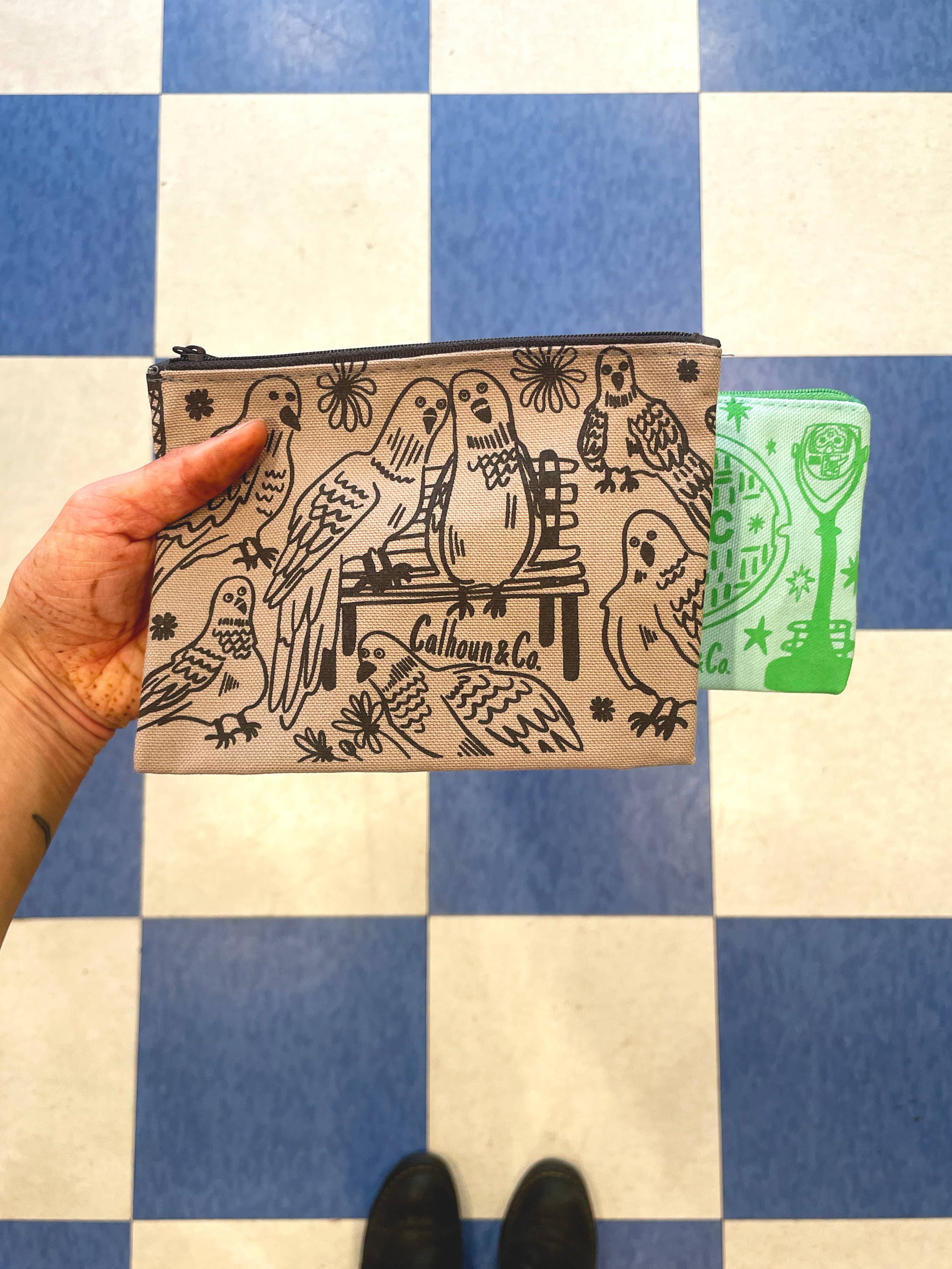 Park Pigeons Zipper Pouch 