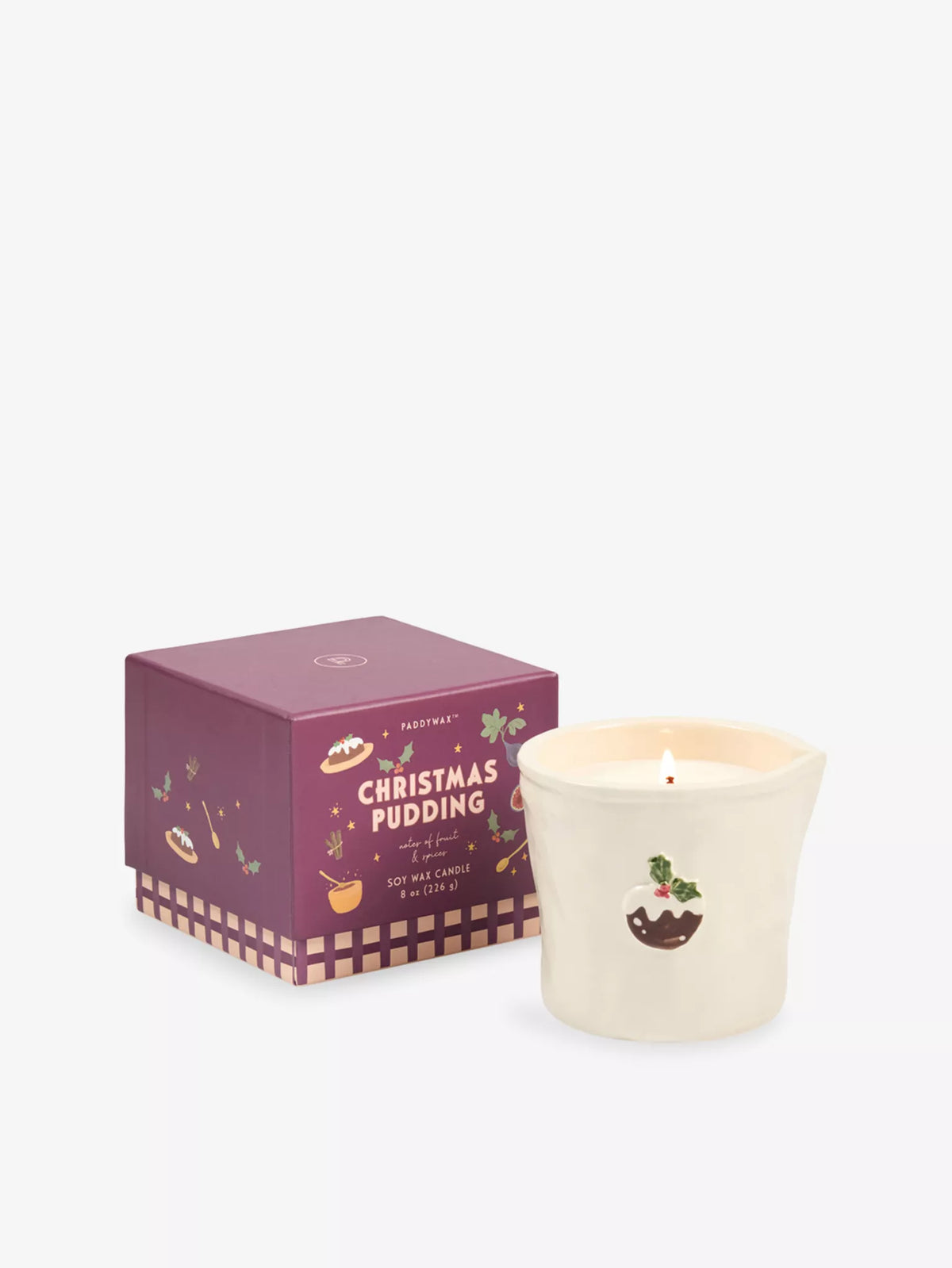 Bistro Ceramic Candle - Christmas Pudding