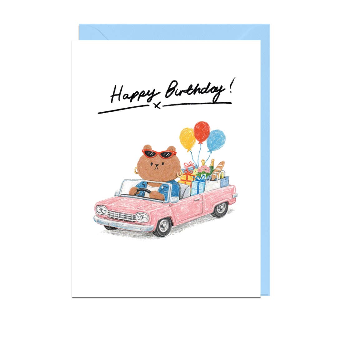 Happy Birthday Pink Car
