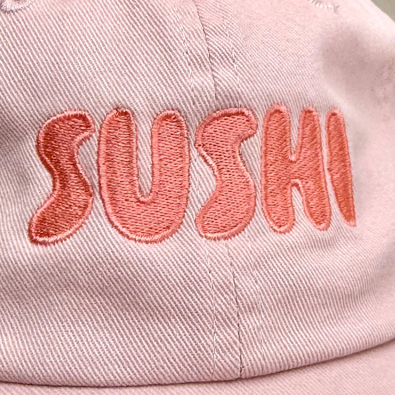 Sushi foodie Baseball Cap Dad Hat pink salmon