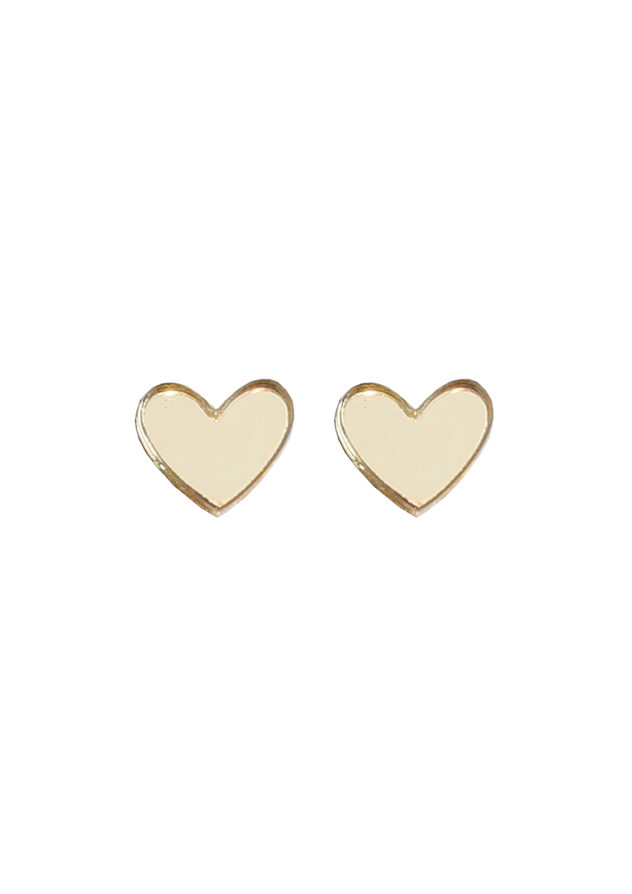 Mini Heart Studs - Gold