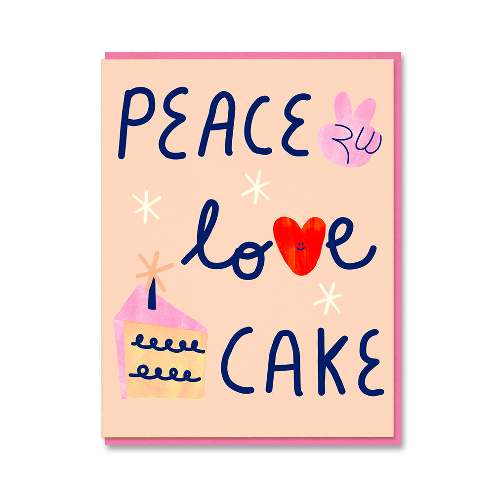 Peace Love Cake Card