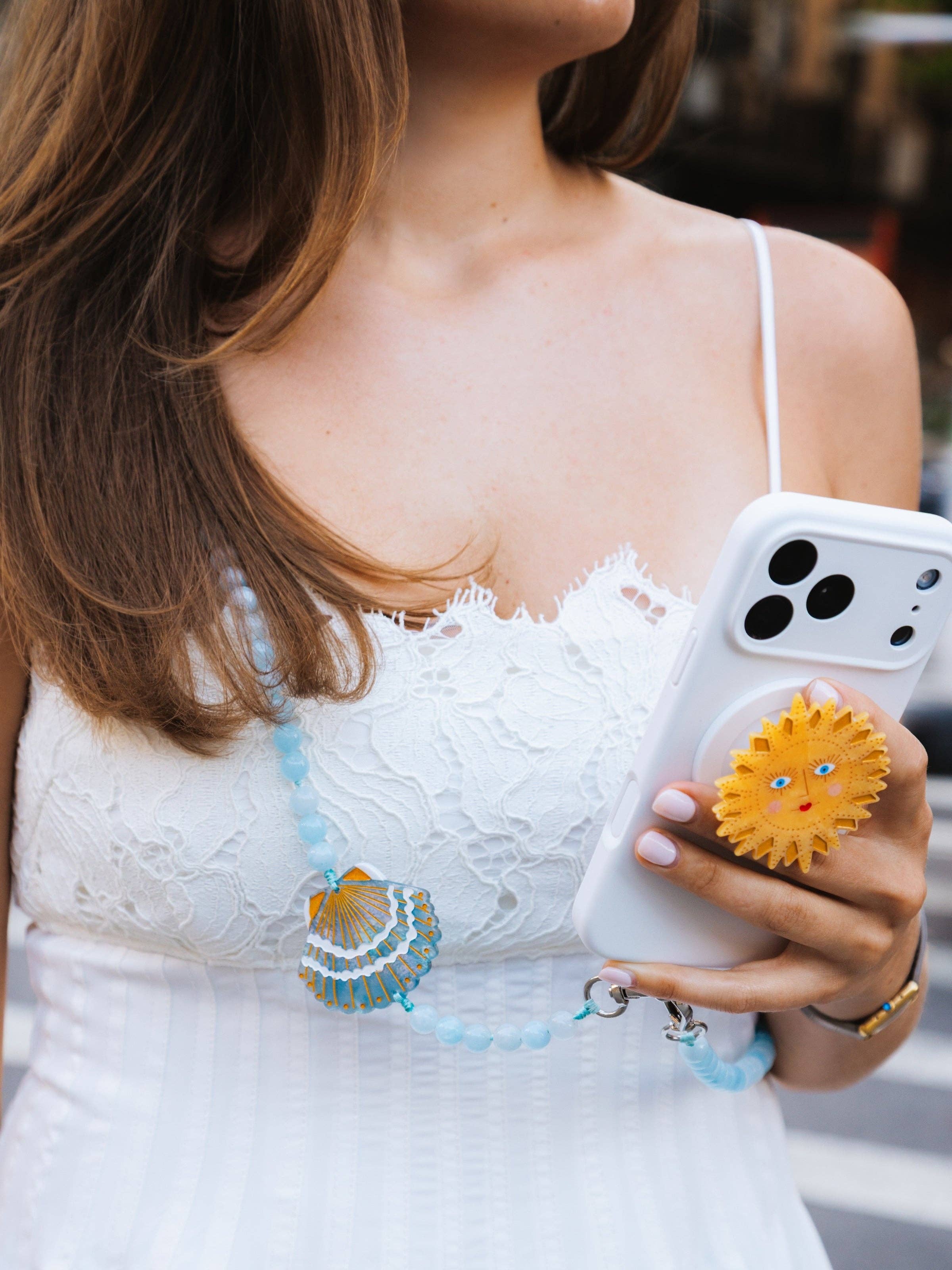Hand-painted Celestial Sun GripCharm | Eco-Friendly