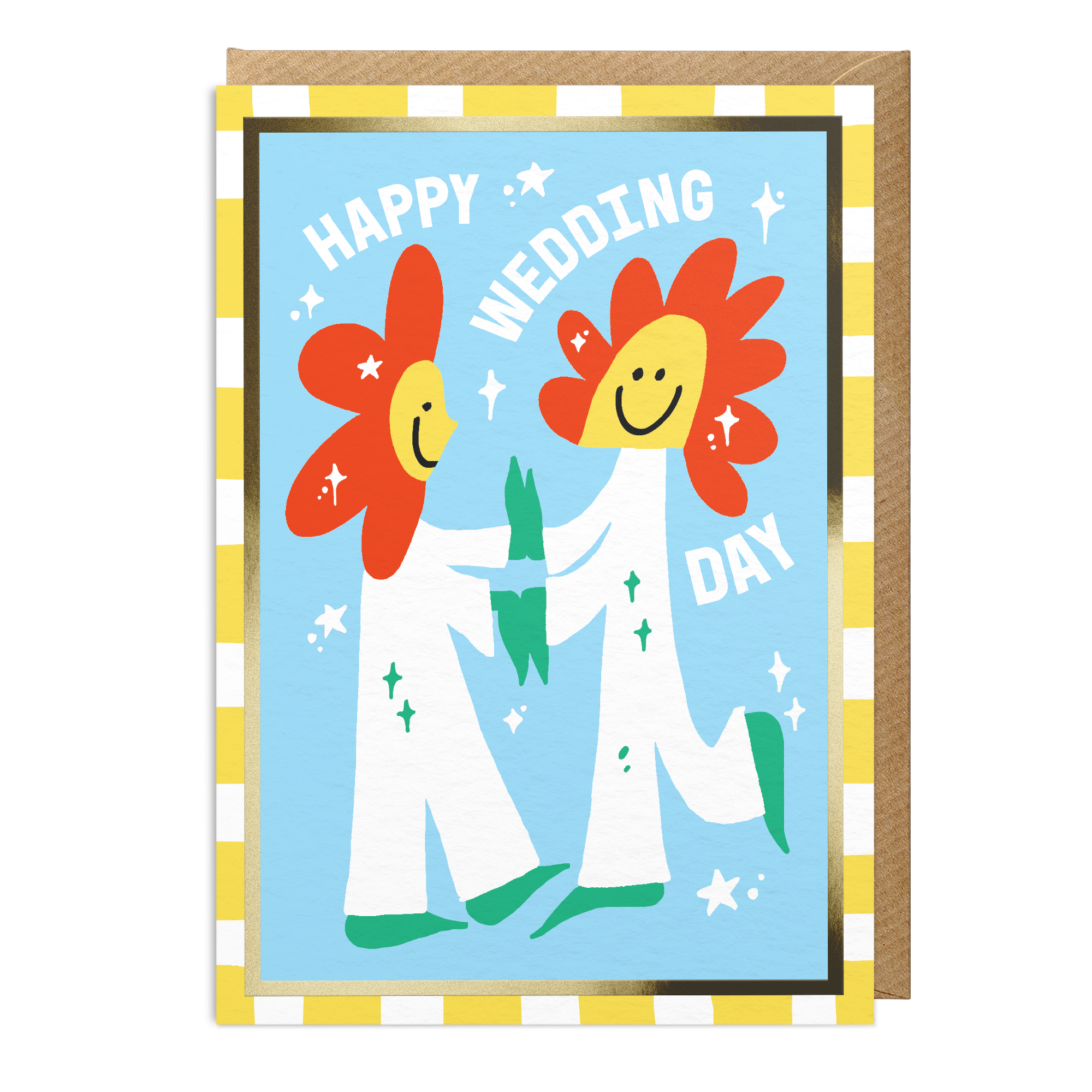 Happy Wedding Day Flower Couple