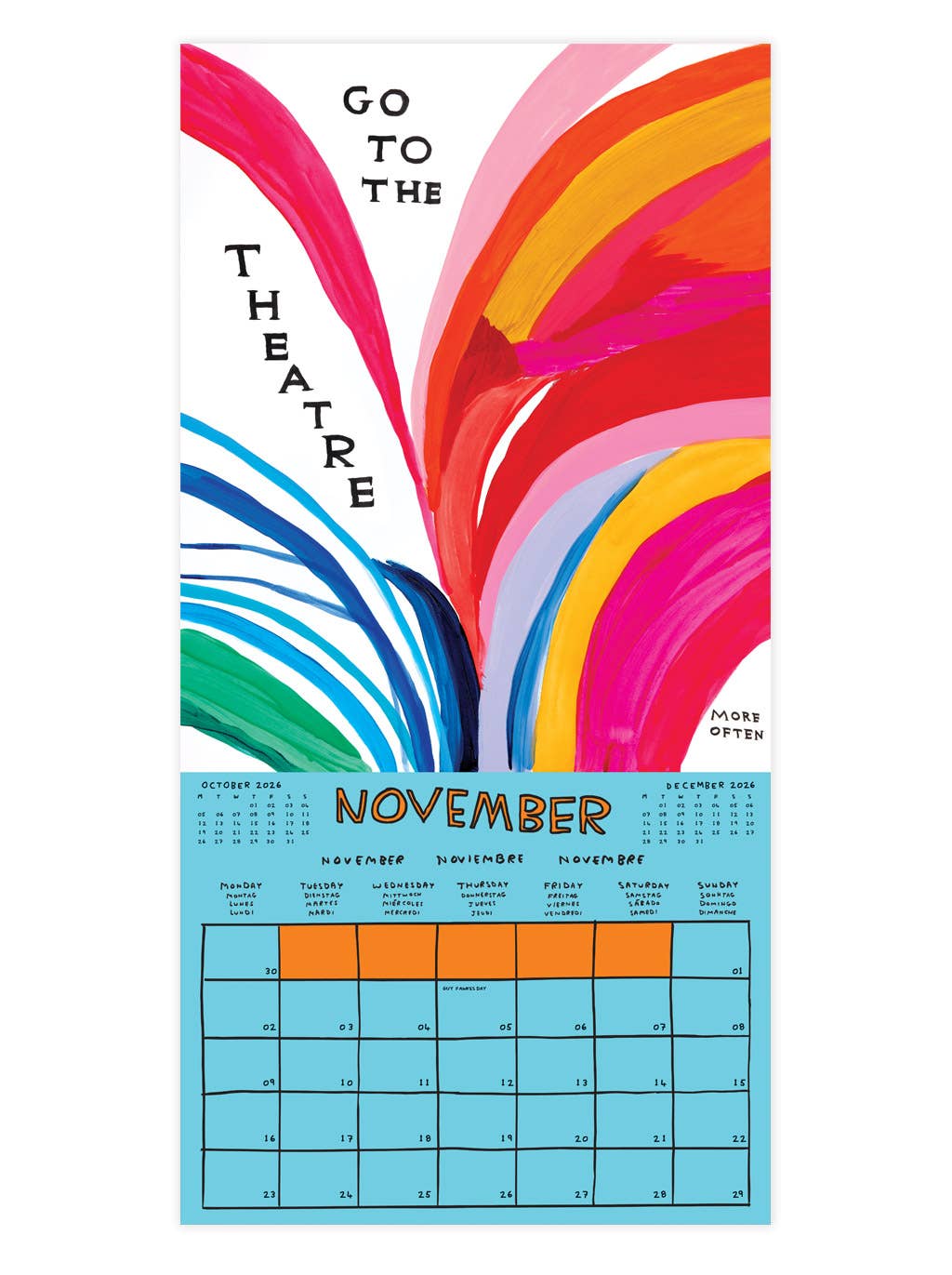 David Shrigley Official 2026 Wall Calendar