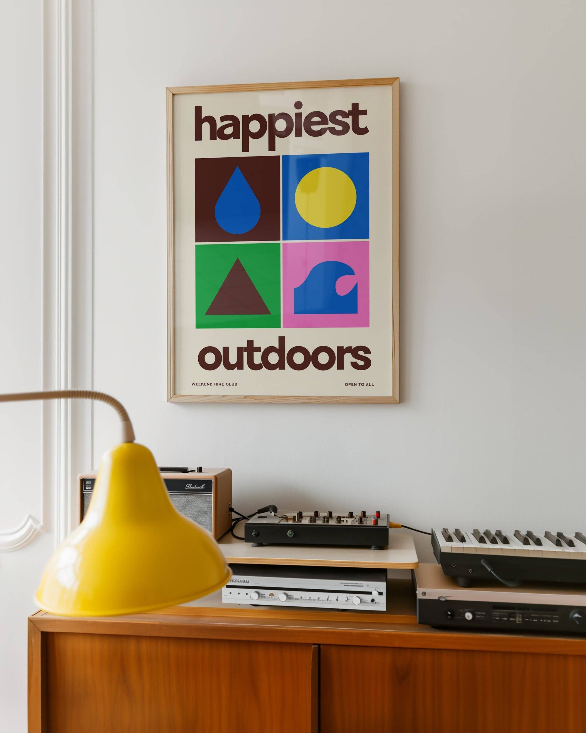 Happiest Outdoors print A5 lifestyle shot
