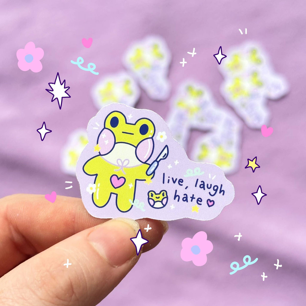 Mini Hate Frog Sticker